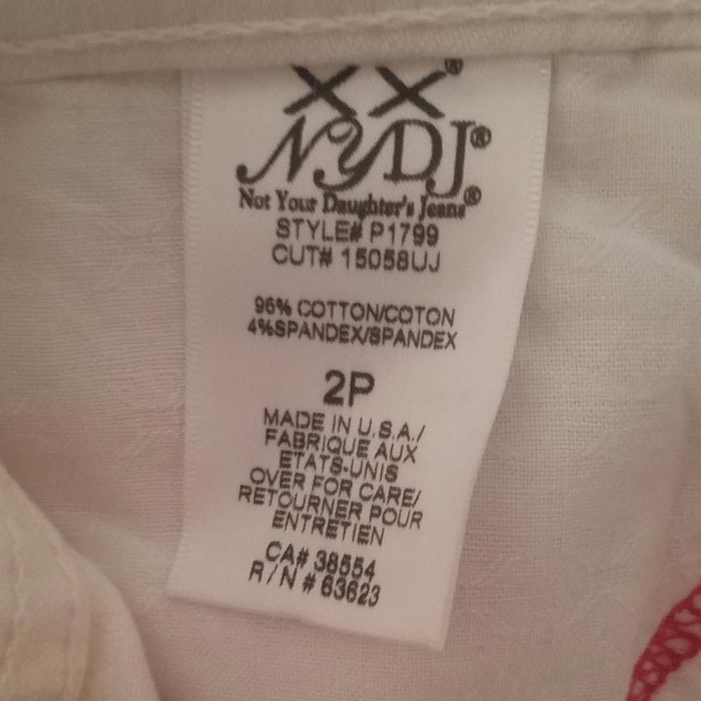 Designer NYDJ White Capri Pants Size 2P Size 26" / US 2 / IT 38 - 4 Thumbnail