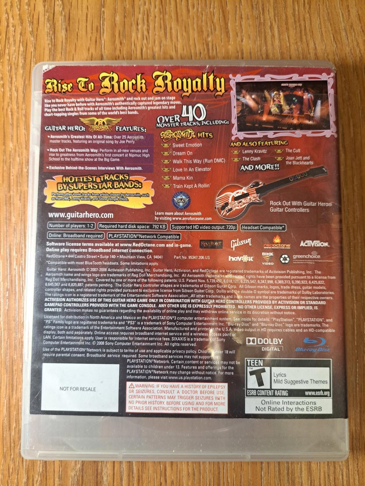 Other Guitar Hero Aerosmith PS3 PlayStation 3 Video Game Size ONE SIZE - 2 Thumbnail