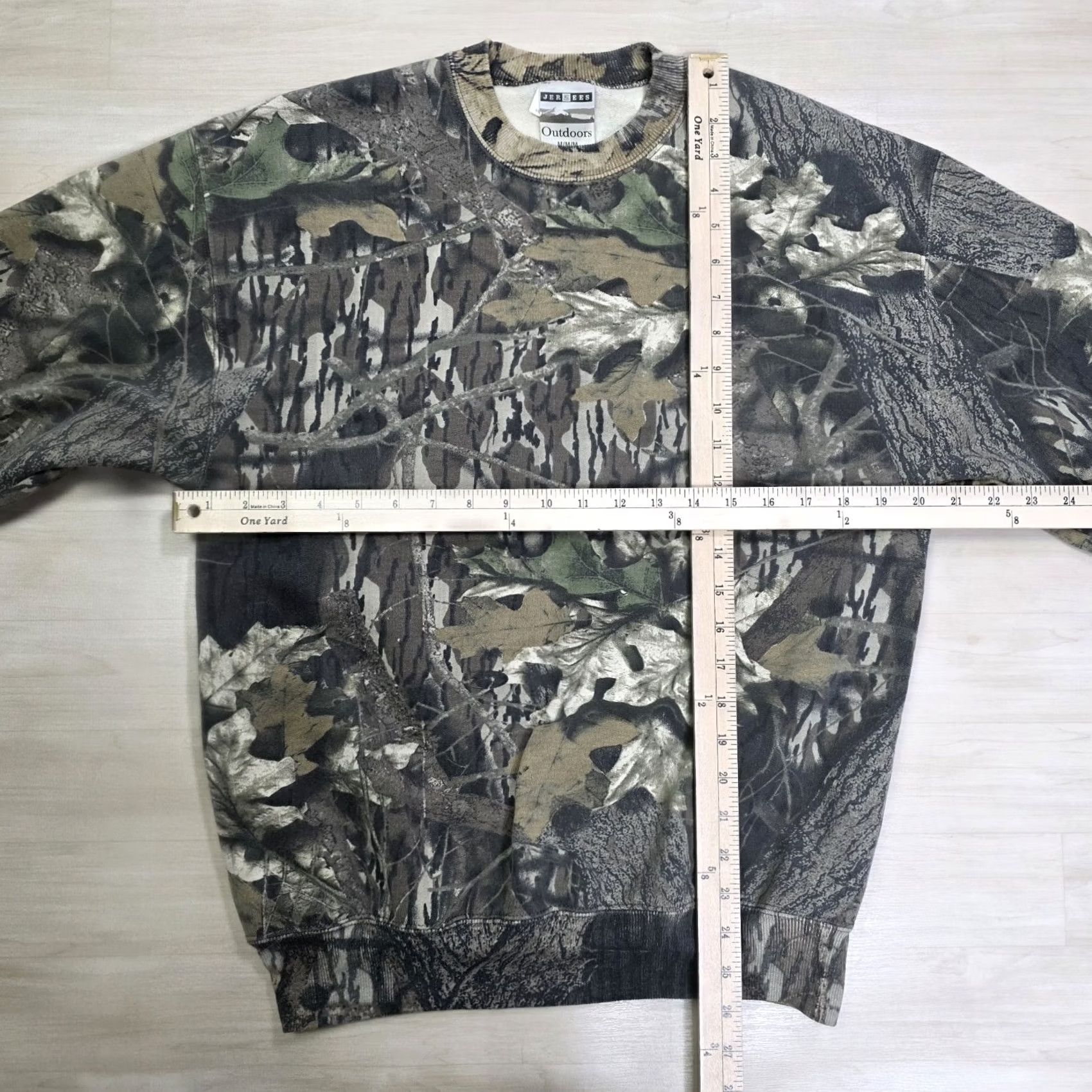 Jerzees VINTAGE JERZEES Outdoors Camo Sweatshirt Men's Medium Mossy Oak Tree Stand Pullover Size US M / EU 48-50 / 2 - 5 Thumbnail