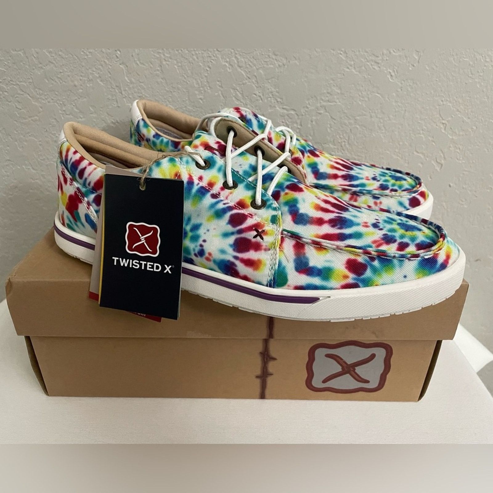 Twisted X Women's Multi Tie-Dye Shoes Moc Toe Size 11