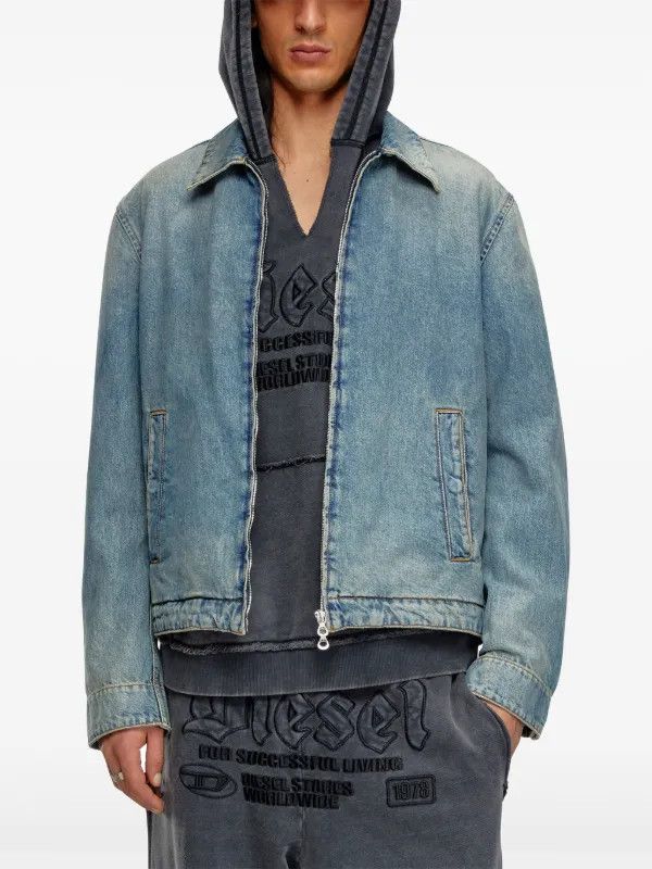 Diesel Denim blouson jacket with dirt wash Size US M / EU 48-50 / 2 - 6 Thumbnail