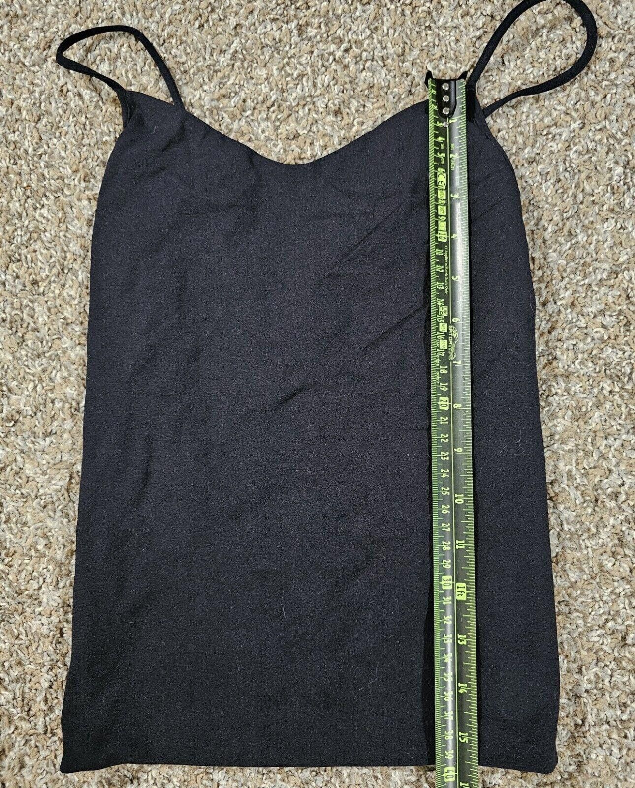 Theory Theory Black Spaghetti Strap Deep V-Neck Camisole Crop Top Size XS / US 0-2 / IT 36-38 - 5 Thumbnail
