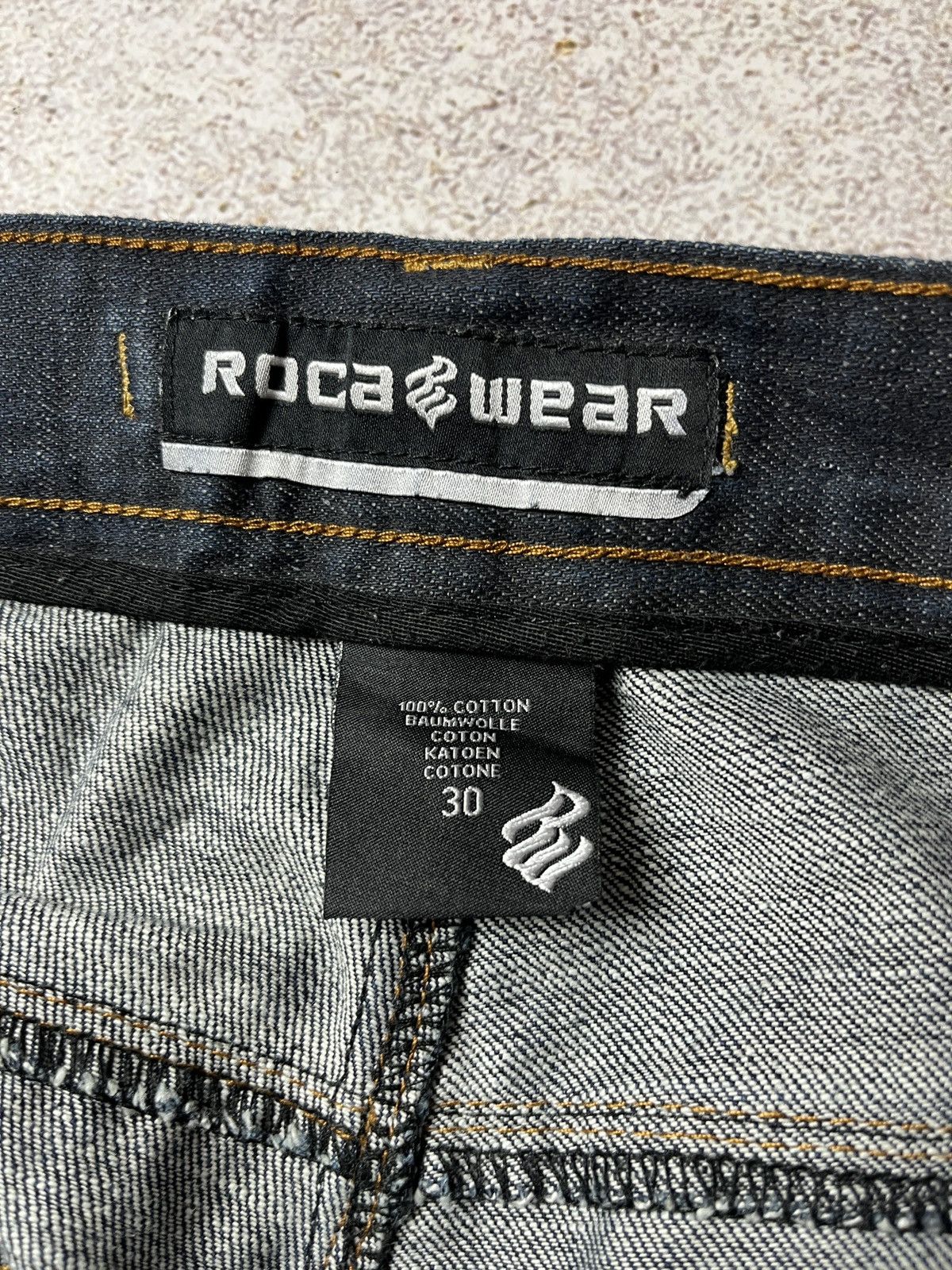Rocawear Rocawear Big Logo Jeans Mens Baggy Fit Denim Hip Hop Y2K Size US 30 / EU 46 - 8 Thumbnail