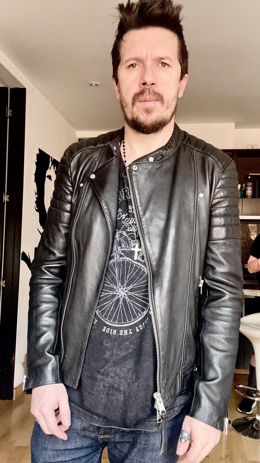 Allsaints Allsaints Leather Jacket Jasper Biker Black XS Size US XS / EU 42 / 0 - 15 Thumbnail