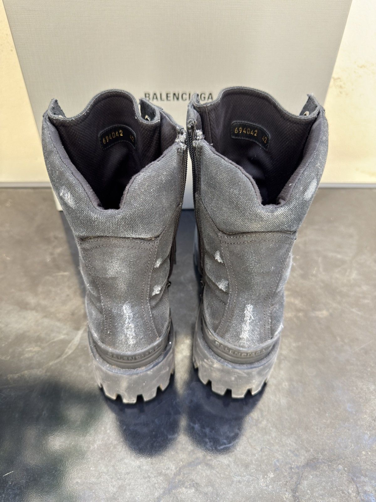 Balenciaga Balenciaga Combat Strike Boots Cotton Canvas Black Size US 9 / EU 42 - 4 Thumbnail