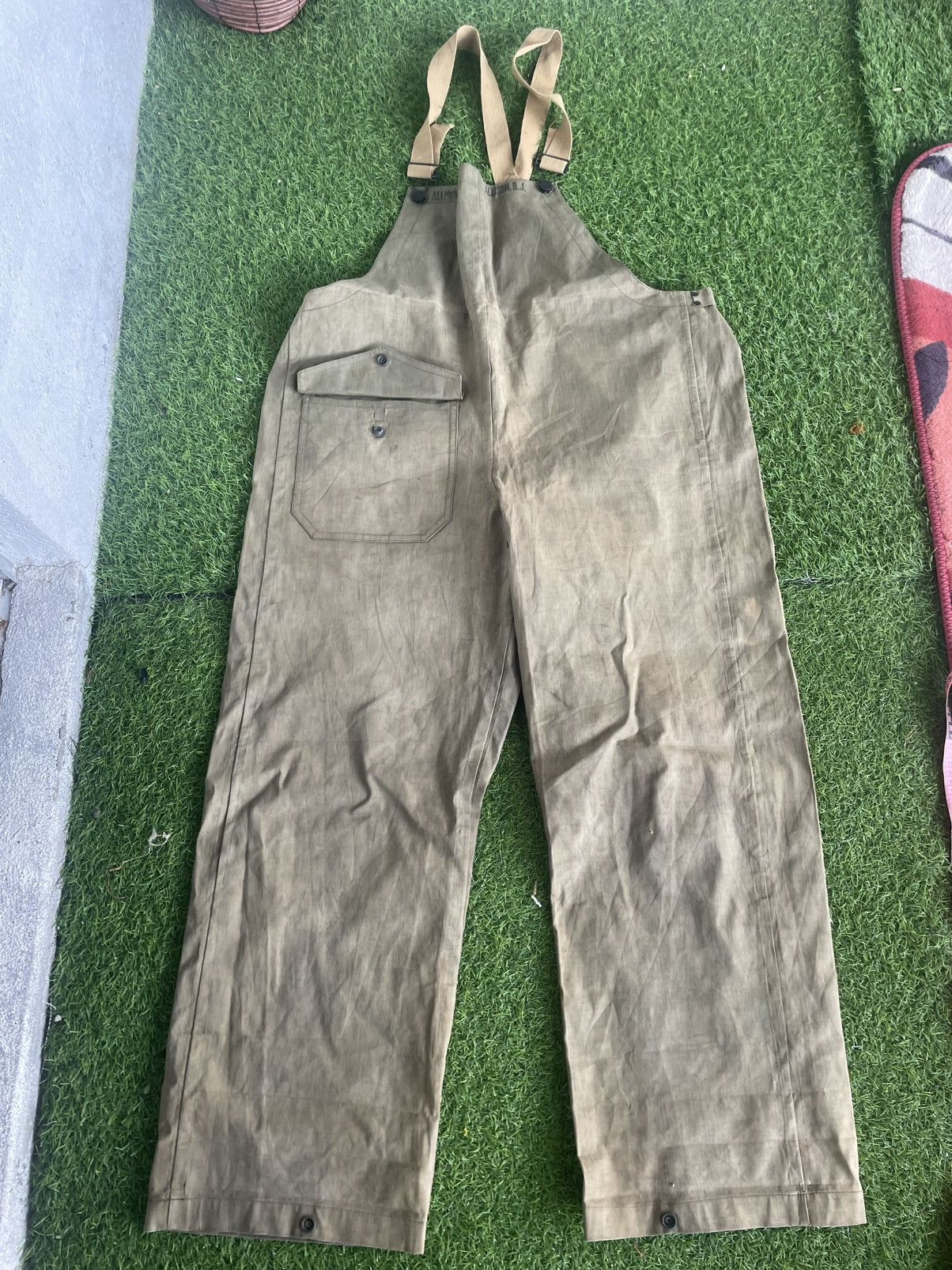 Other × Vintage VTG Men's WWII 1940s US Army Wet Weather Overalls Size US 40 / EU 56 - 2 Thumbnail
