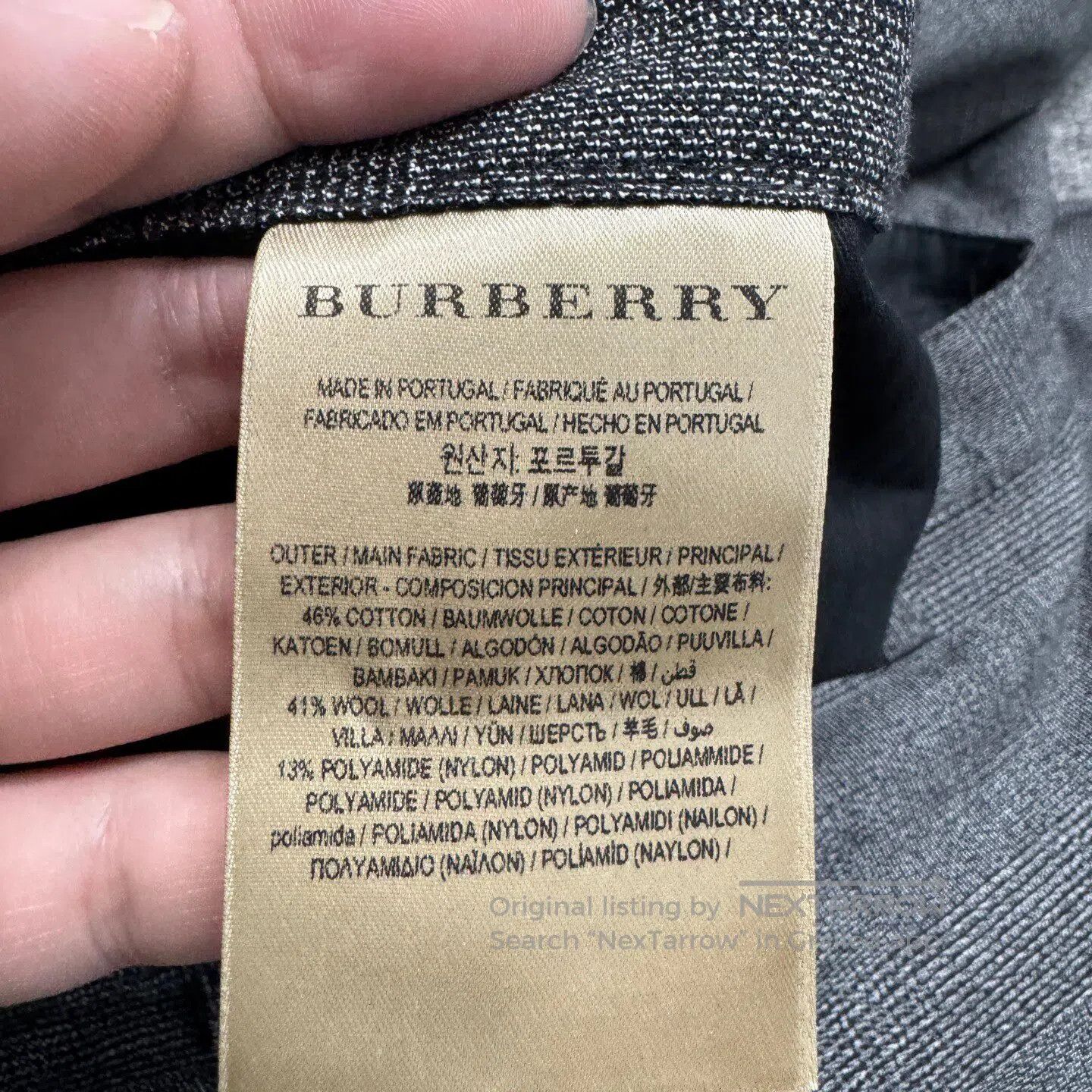 Burberry BURBERRY Grid-pattern wool casual pants| Size US 34 / EU 50 - 5 Thumbnail