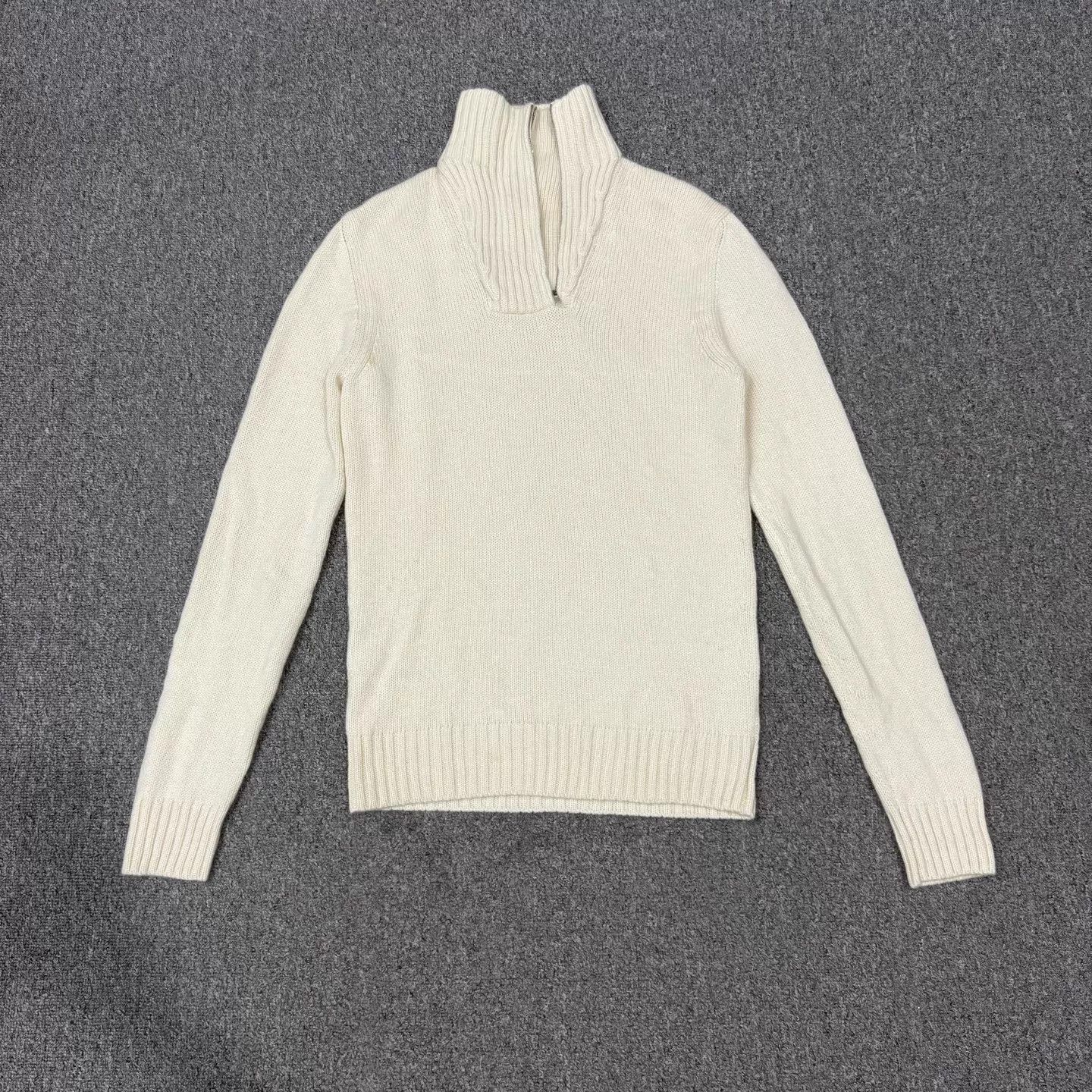 Hermes Hermes half-zip beige cashmere sweater M 99new Size US M / EU 48-50 / 2 - 1 Thumbnail