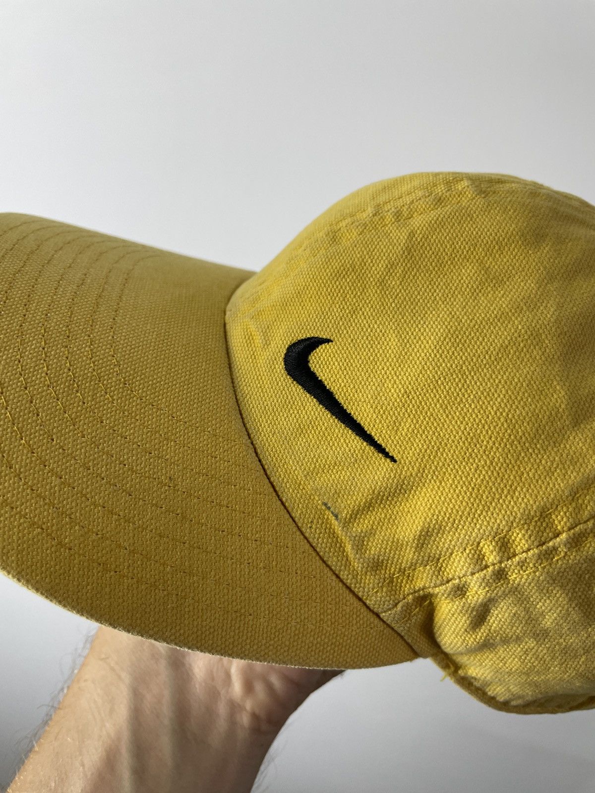 Nike Vintage Nike yellow double Swoosh Taiwan Cap Size ONE SIZE - 3 Thumbnail