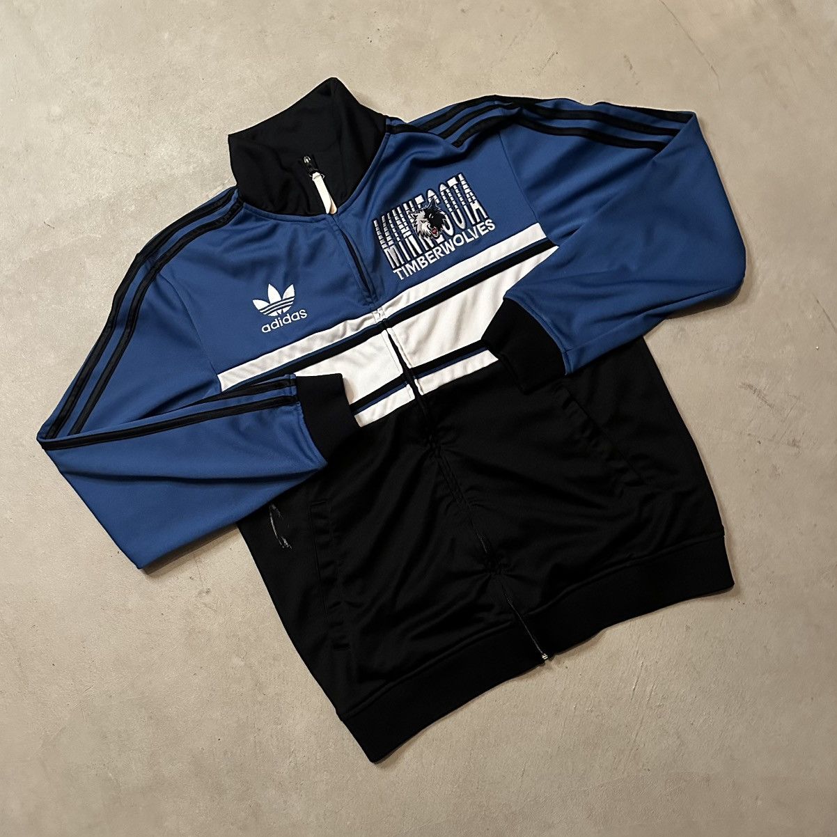 Vintage 90s NBA Minnesota Timberwolves Striped Track Jacket