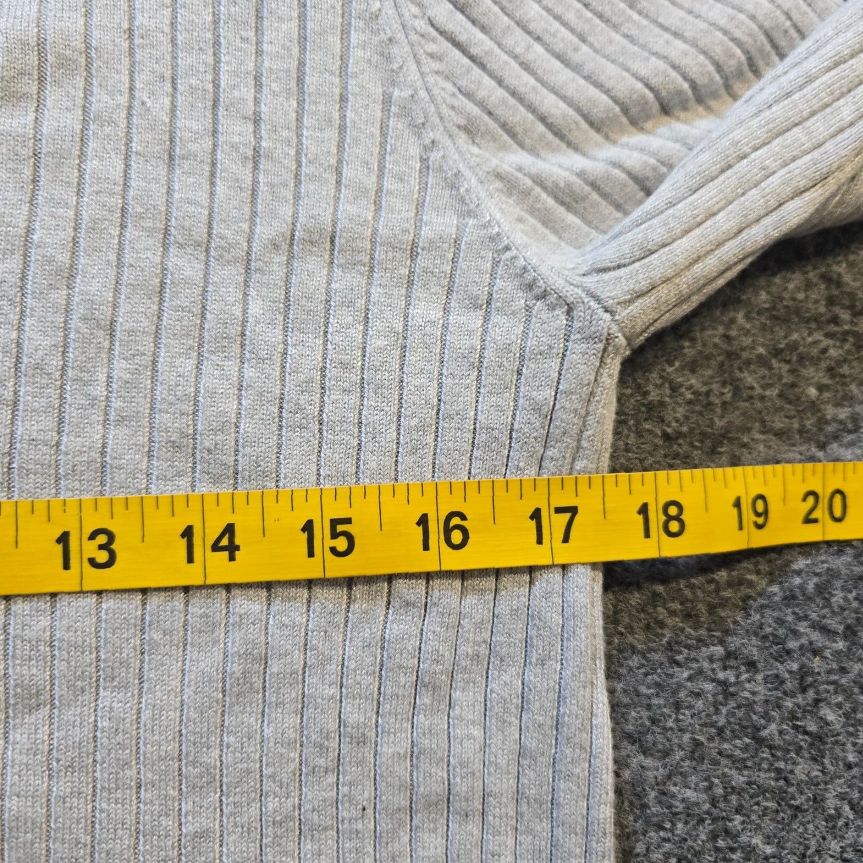 Soft Surroundings Soft Surroundings Sweater Cardigan Women's Medium Gray Ribbed Casual Knit V-Neck Long Sleeve Regular Winter Fall Spring Capsule Size M / US 6-8 / IT 42-44 - 5 Thumbnail