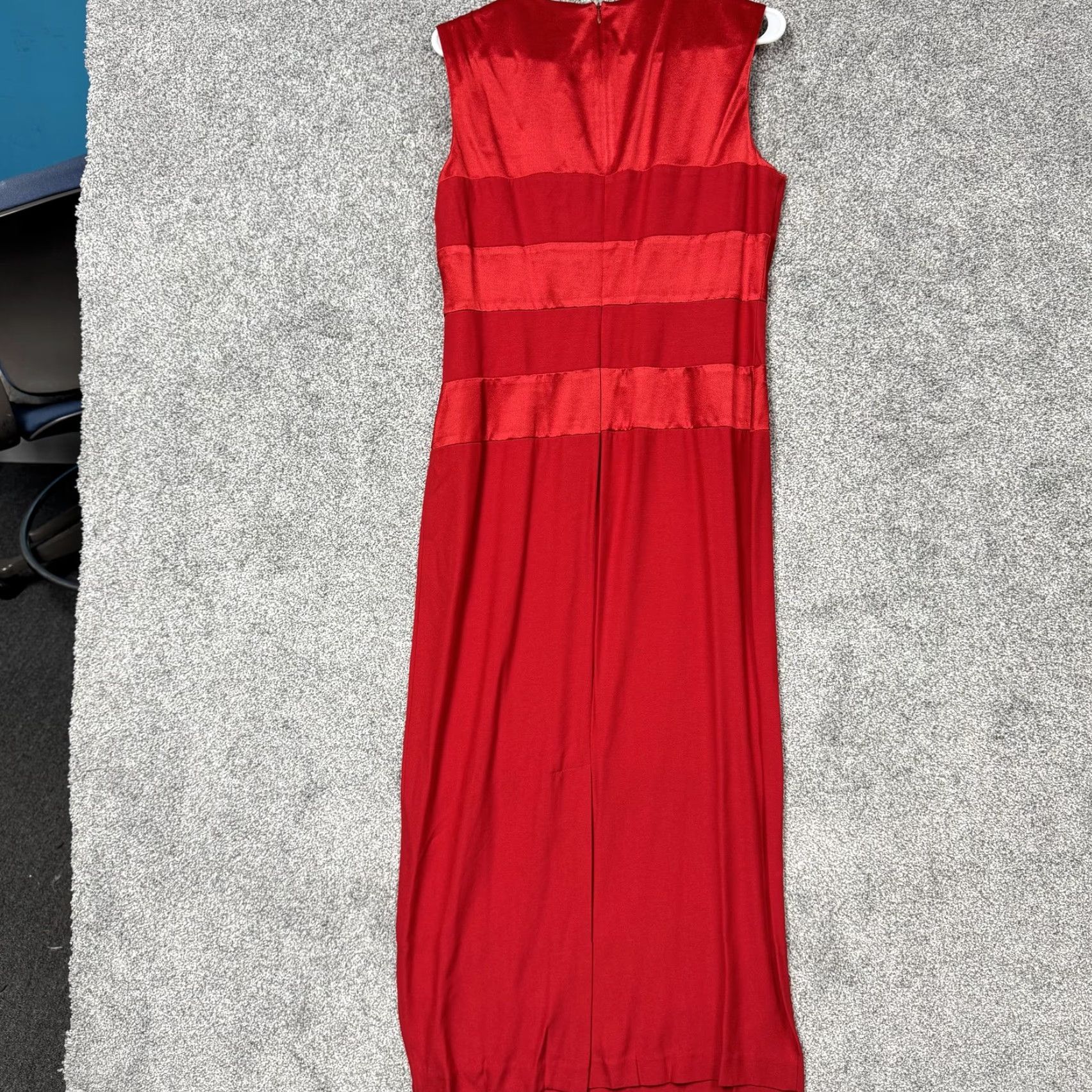 Vintage VINTAGE Dani Max Dress 8 Women Long Satin Red Formal Evening 80s 90s Unites Union USA Sleeveless Party/Cocktail Womens Max Size M / US 6-8 / IT 42-44 - 7 Thumbnail