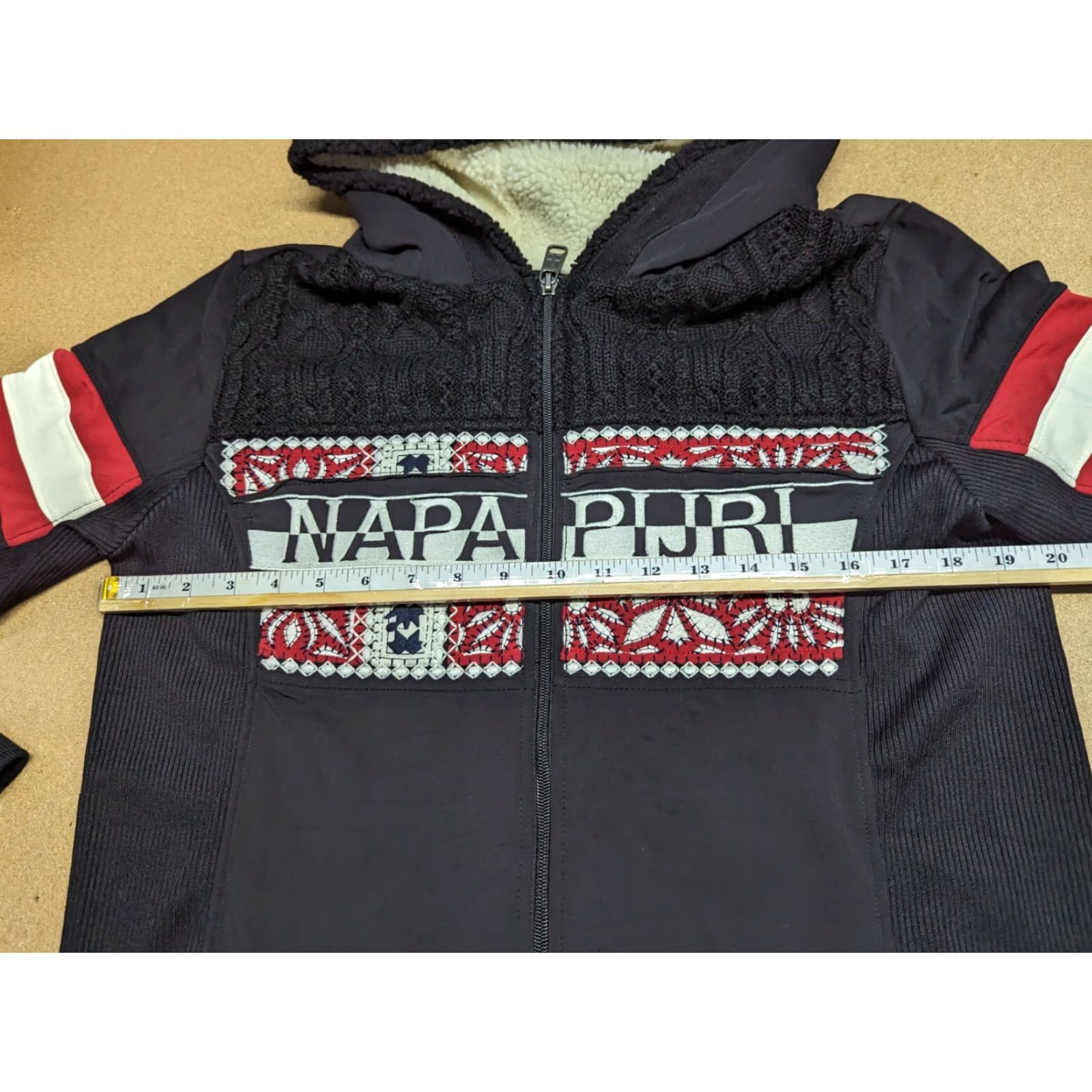 Napapijri Napapijri Jacket Womens 2XL Full Zip Hooded Spellout Hoodie Black Ladies Size XXL / US 16-18 / IT 52-54 - 3 Thumbnail
