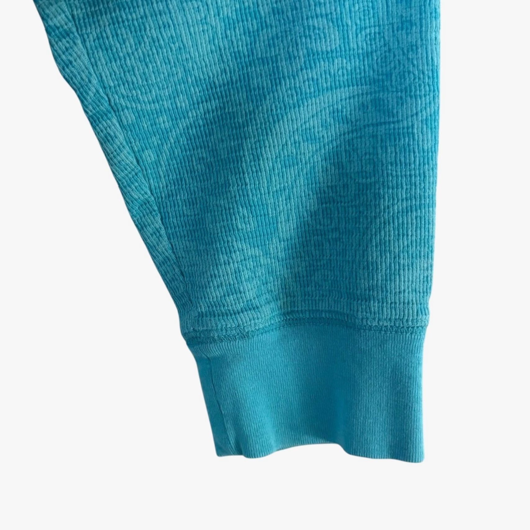Vintage Fresh Produce 3/4 Sleeve Paisley Print V-Neck Henley Shirt Women's Large Blue Size L / US 10 / IT 46 - 7 Thumbnail