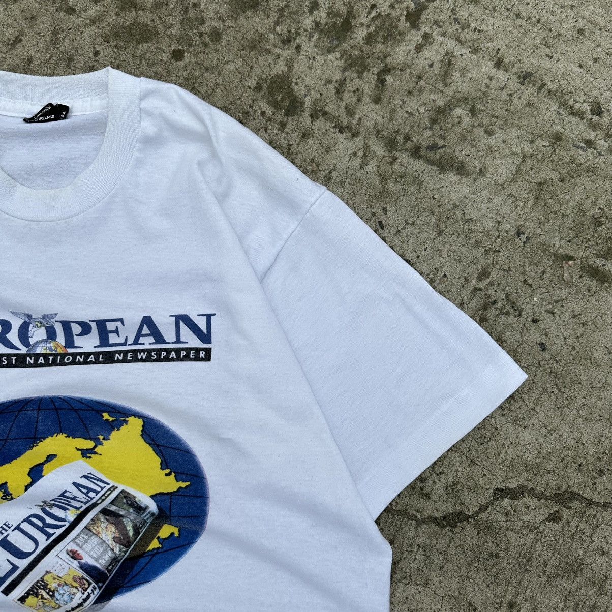 POST ARCHIVE FACTION (PAF) VTG Adult The European T-shirts First National Newspaper 90s Size US XL / EU 56 / 4 - 6 Thumbnail