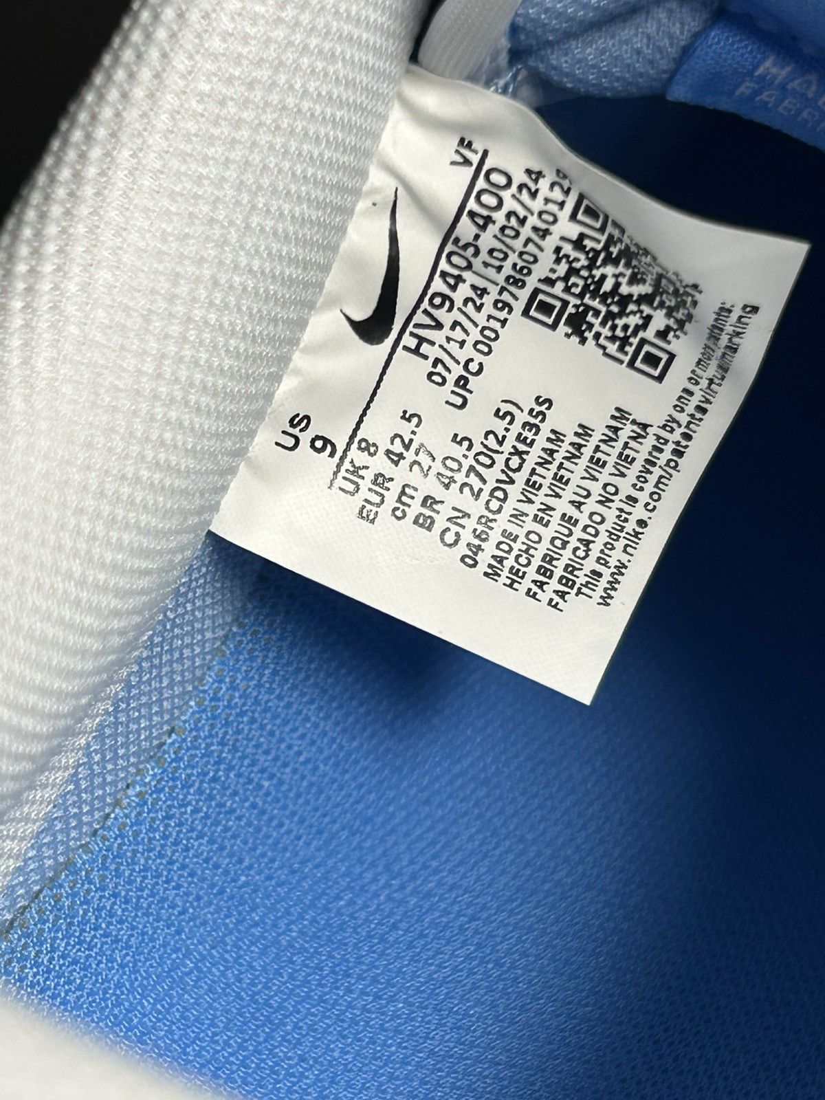 Nike Air Force 1 ‘07 LV8 ‘Psychic Blue Patent’ Size US 9 / EU 42 - 7 Thumbnail