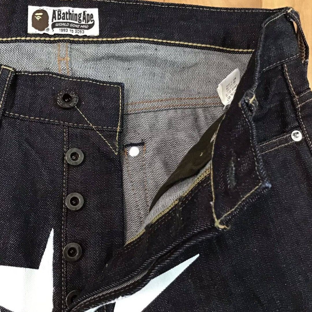 Bape × Nigo BAPE STA Denim Shorts a bathing ape STAR NIGO ★size S Size US 30 / EU 46 - 7 Thumbnail