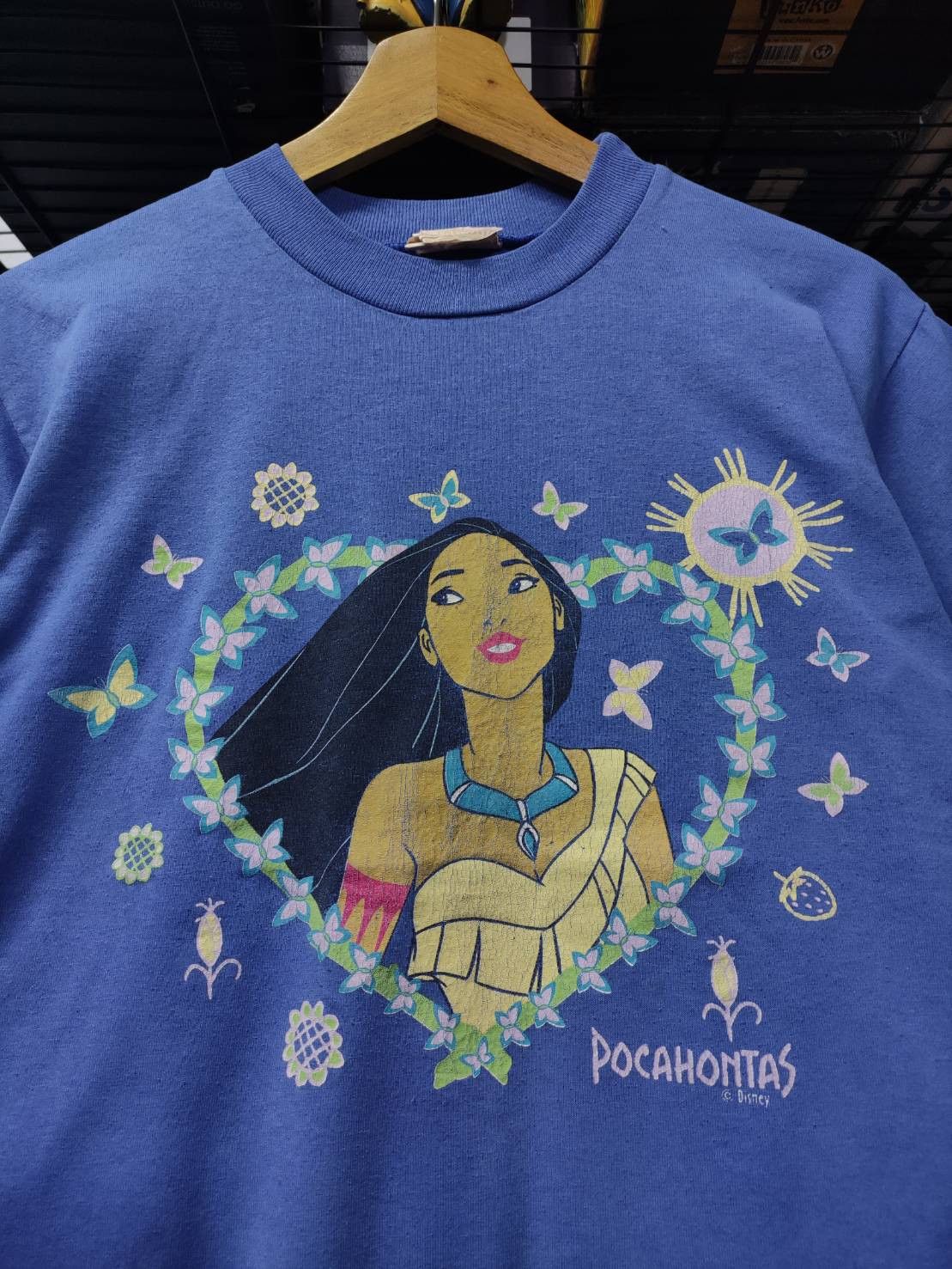 Disney Vtg 90's Disney " Pocahontas " Movie Promo Fringe T-Shirt Size US S / EU 44-46 / 1 - 1 Thumbnail