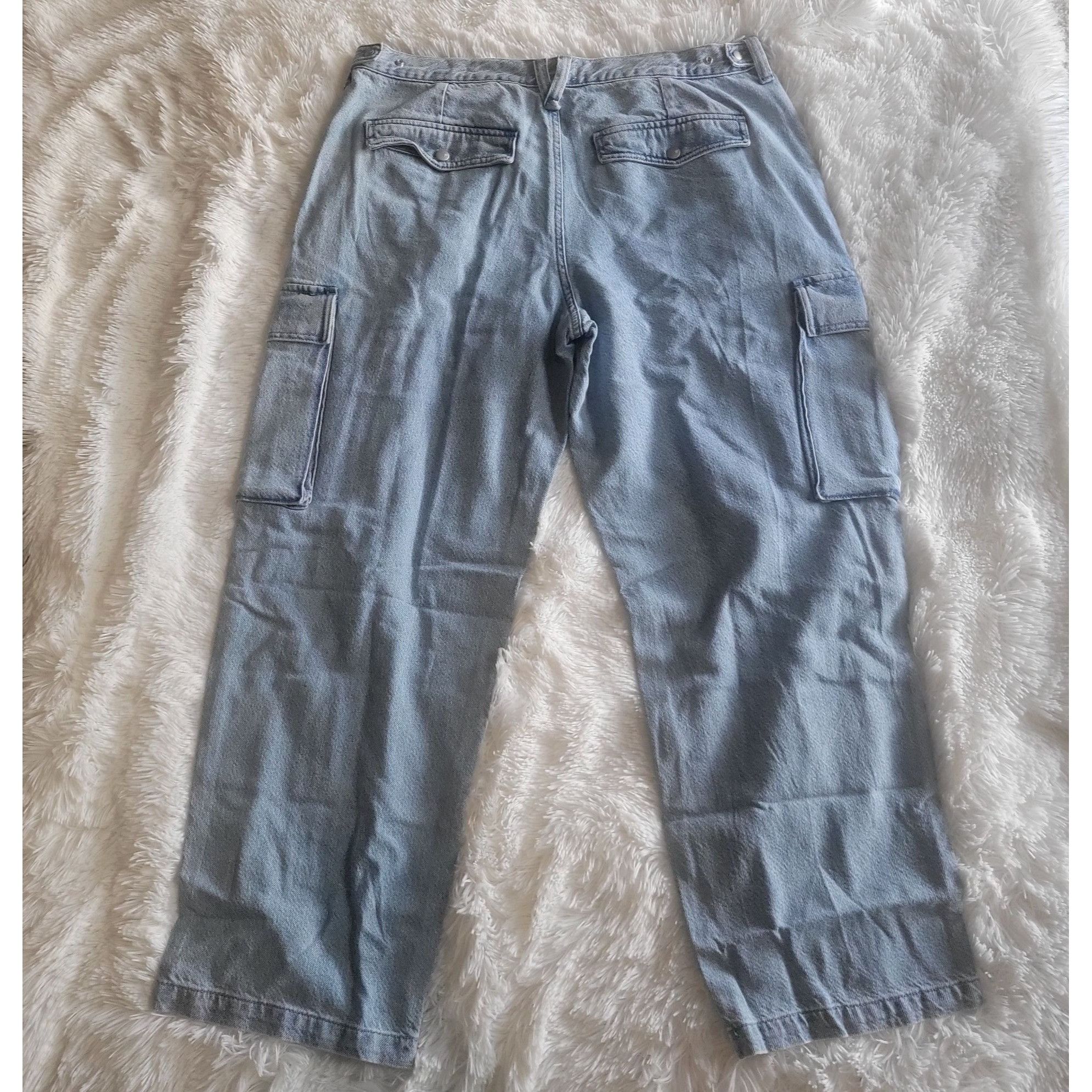 Madewell Madewell Low-Slung Cargo Denim Women's Pants In Coleman Wa Size 33" - 3 Thumbnail