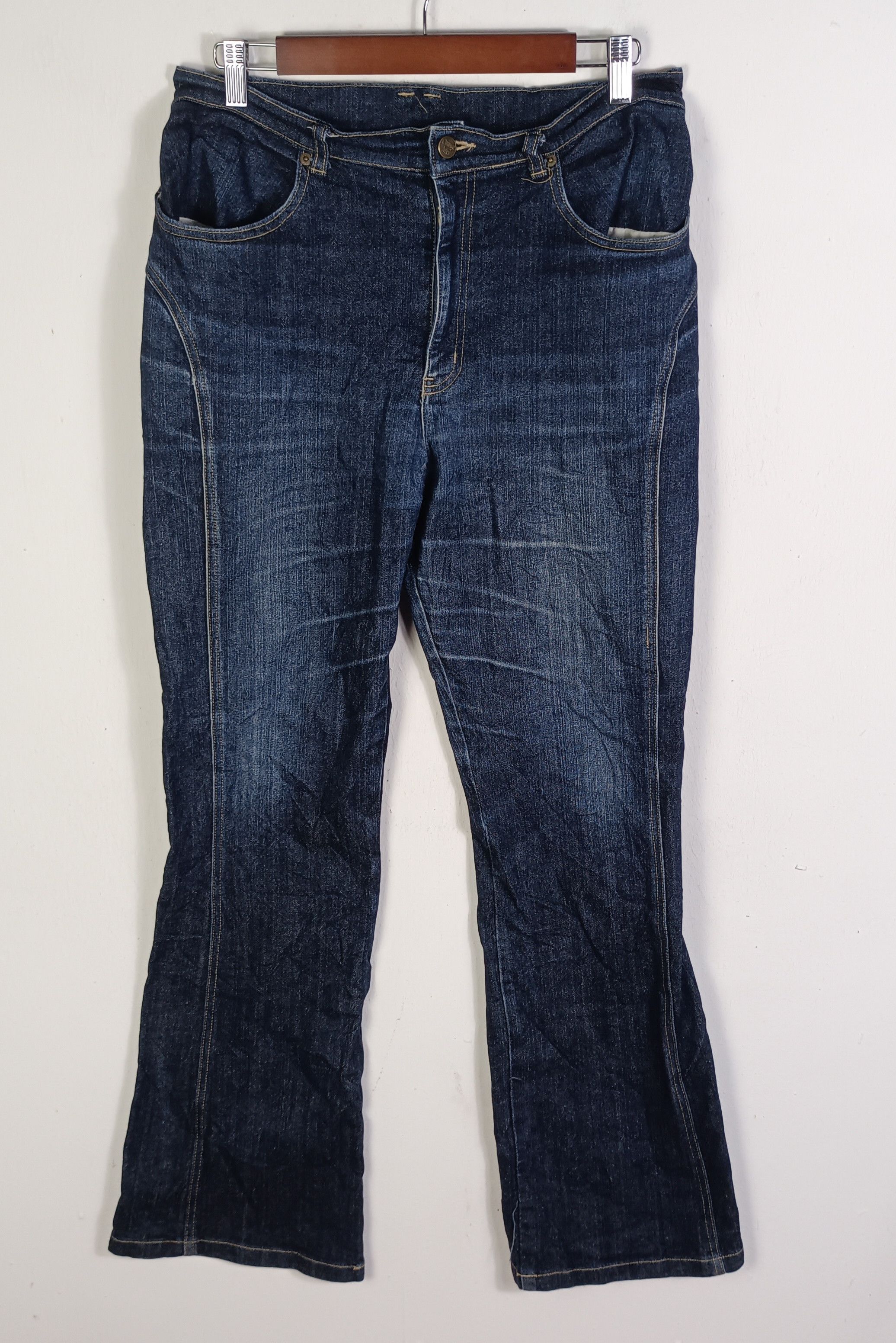 Japanese Brand Vintage💥 Flare Orange Juice jeans Size US 33 - 2 Thumbnail