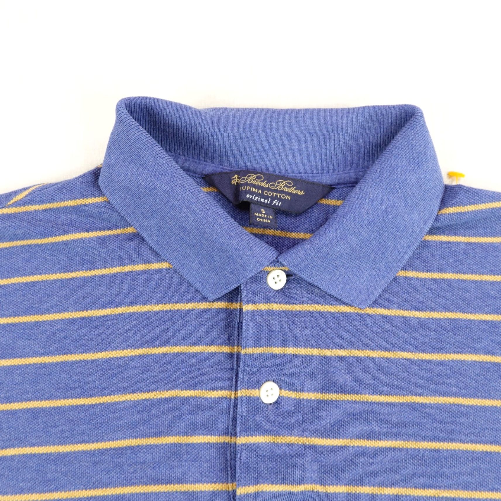 Brooks Brothers Brooks Brothers Polo Shirt Mens S Blue Striped Supima Pique Cotton Short Sleeve Collared Pullover Logo Button Regular Classic Preppy Size US S / EU 44-46 / 1 - 2 Thumbnail