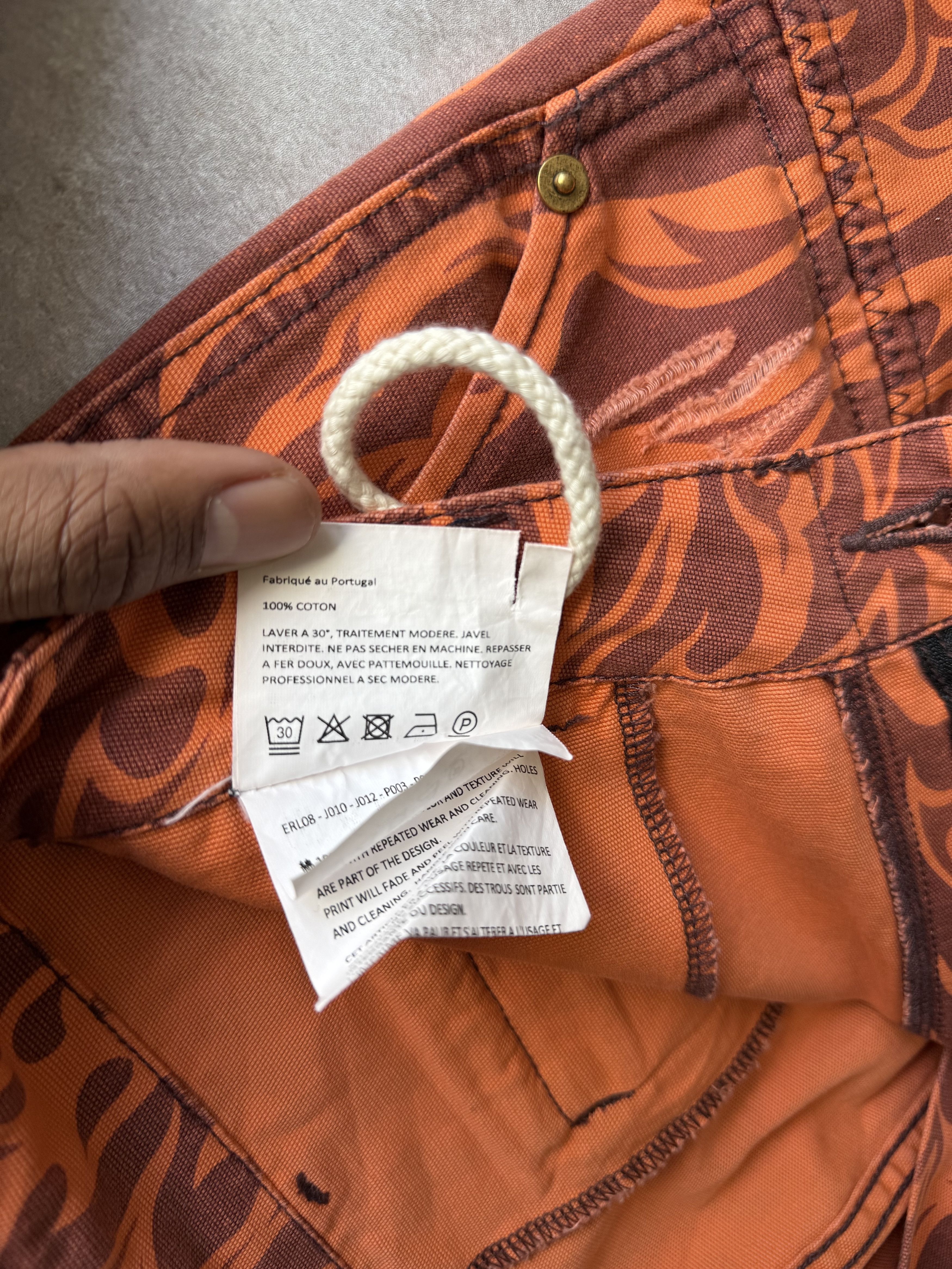 ERL ERL Orange Camo Cargo Size US 34 / EU 50 - 4 Thumbnail