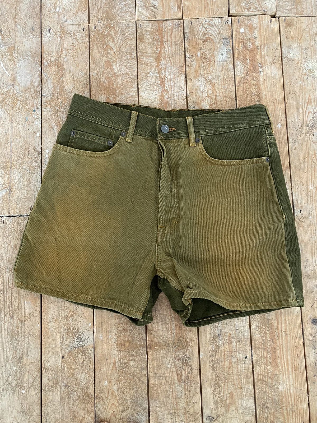 Bla Konst Khaki Denim Shorts