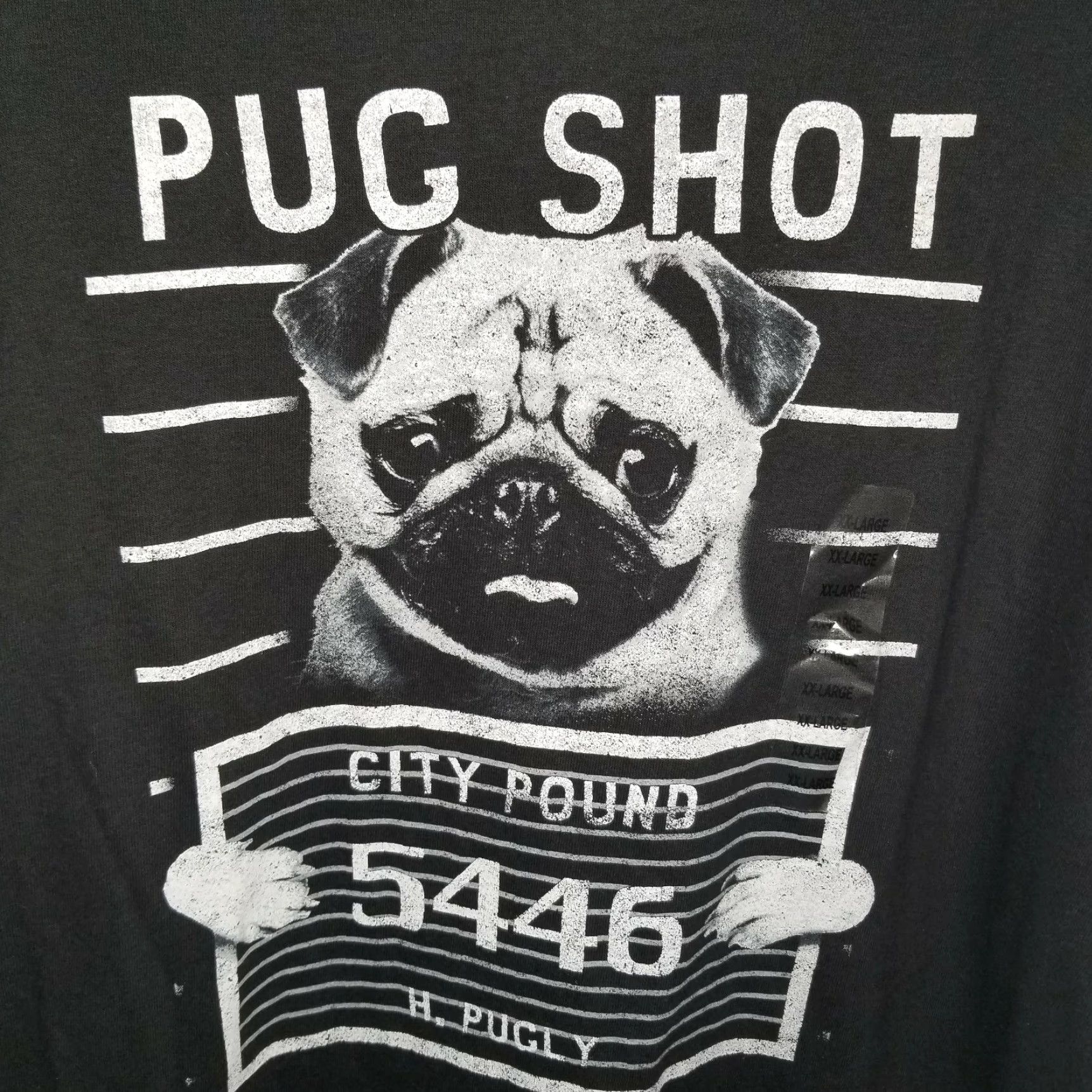 Delta VINTAGE Delta Men's Black T-Shirt 2XL Graphic Pug Shot Casual Men Size US XXL / EU 58 / 5 - 3 Thumbnail