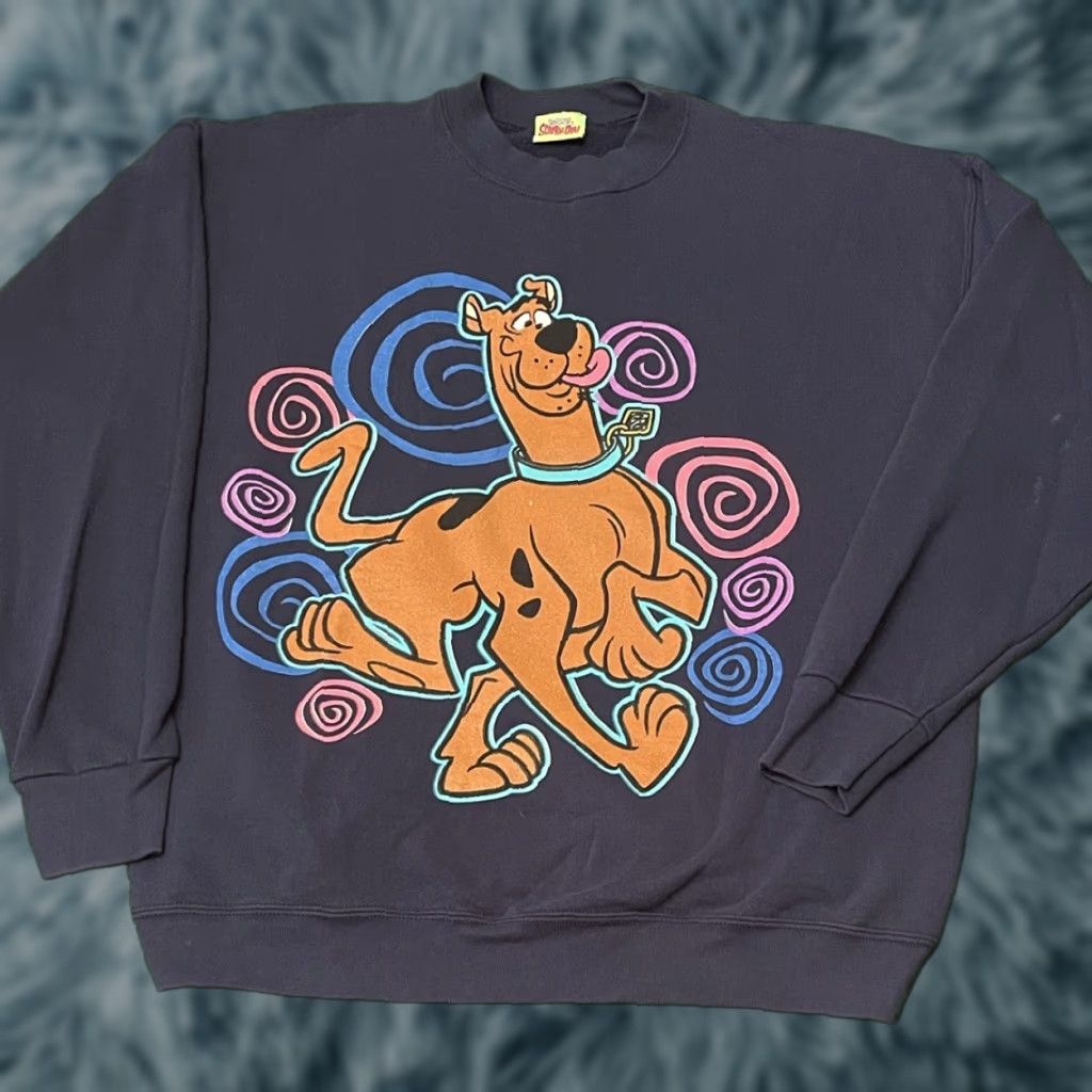 Vintage VINTAGE 90s Cartoon Network Scooby Doo VTG 1998 Crewneck Sweater Mens Size L Blue Cotton Blend Pullover Crew Neck Long Sleeve Size US L / EU 52-54 / 3 - 1 Thumbnail