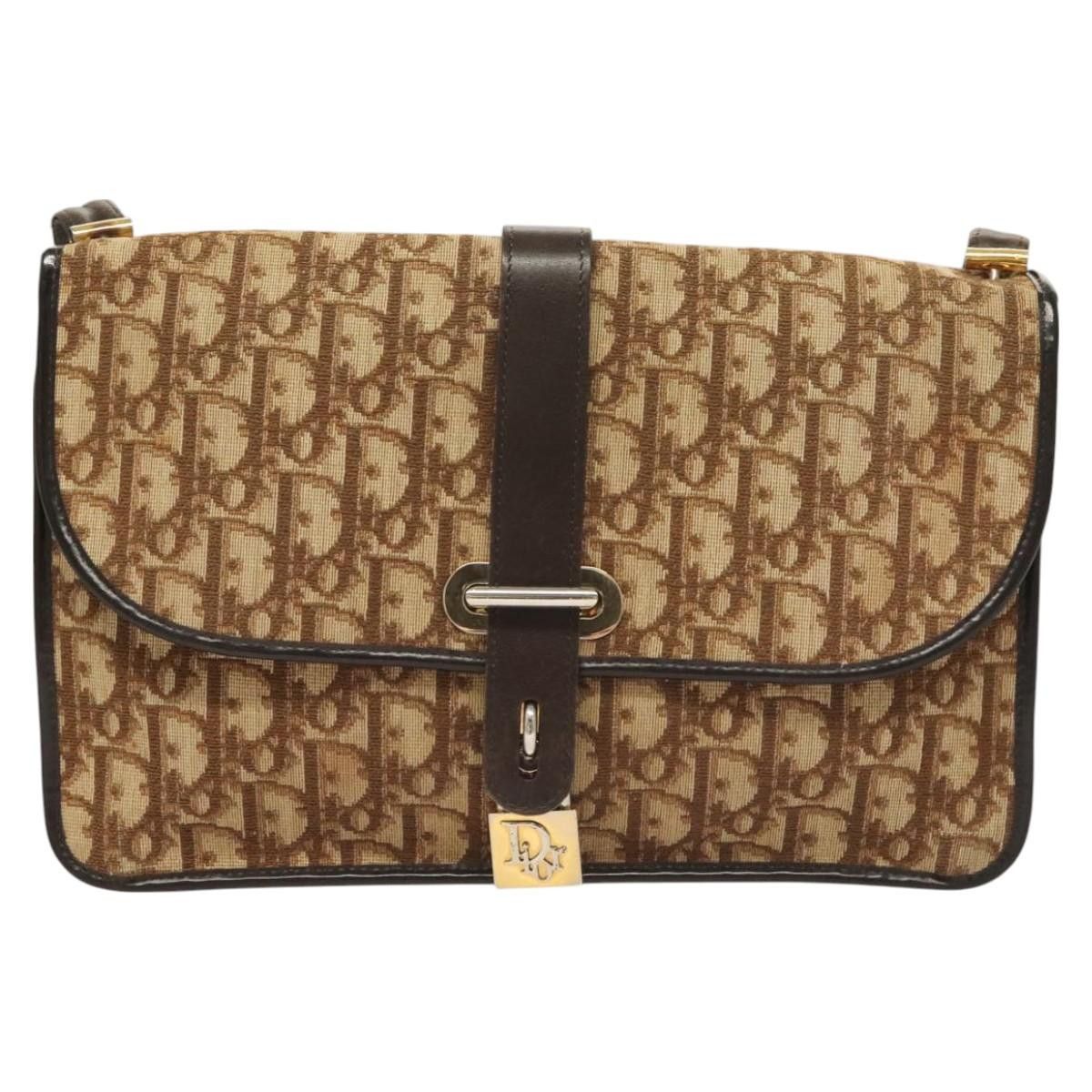 Dior DIOR Trotter Canvas Shoulder Bag Brown Gold Size ONE SIZE - 2 Thumbnail