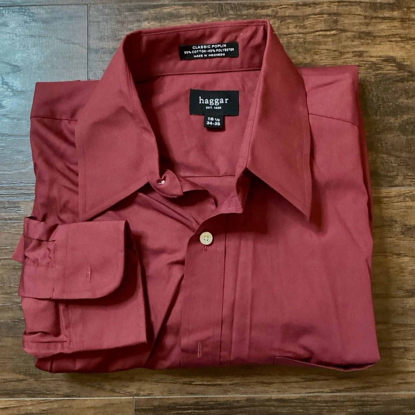 Haggar Haggar Classic Poplin Button Down Size US M / EU 48-50 / 2 - 1 Thumbnail
