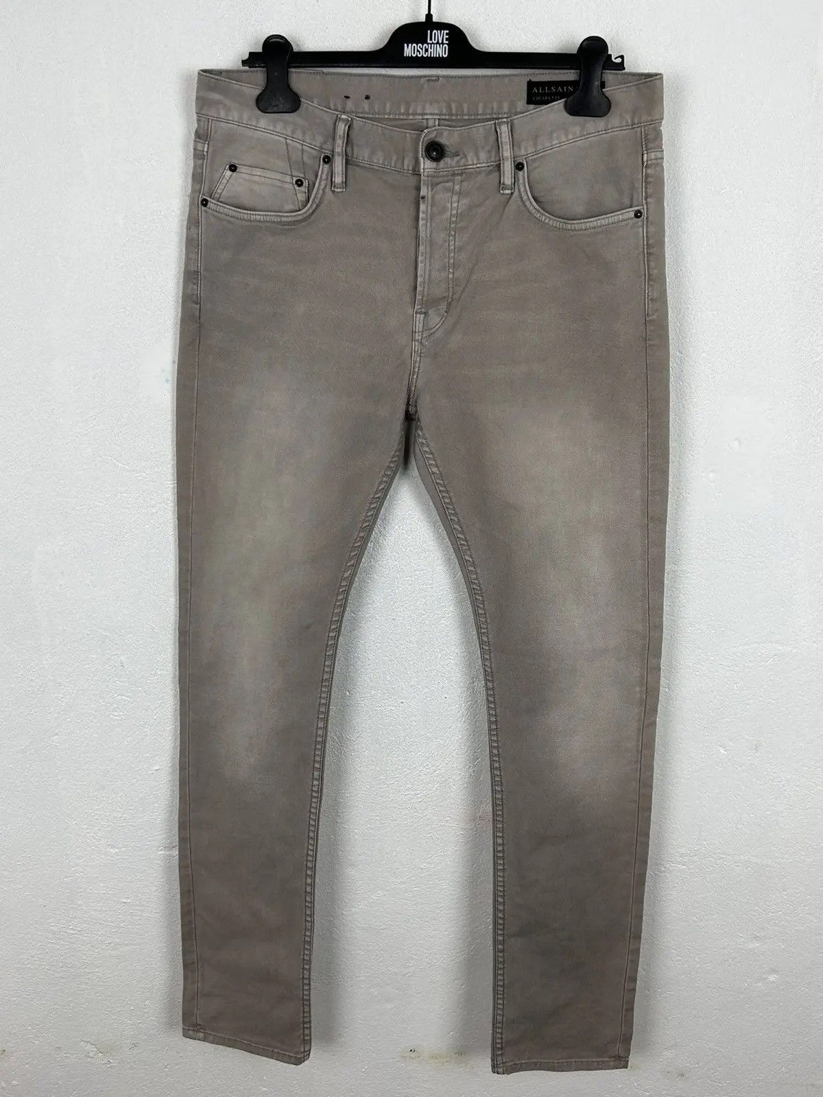 Allsaints Allsaints Cigarette Denim Grey Jeans In Size 32 Size US 32 / EU 48 - 1 Thumbnail
