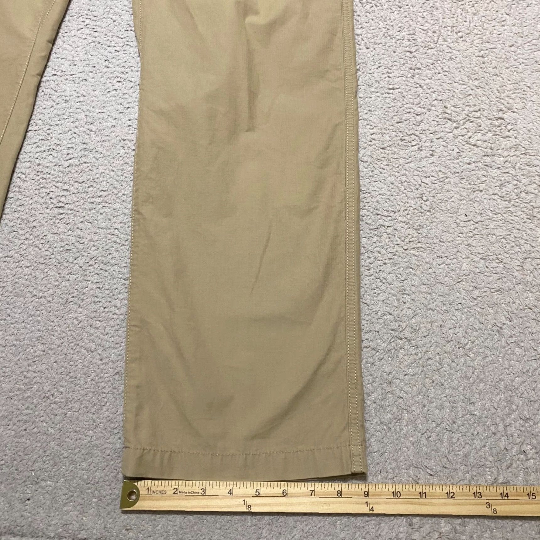 Eddie Bauer Eddie Bauer Travex Mens 38x32 Pants Beige Cotton Nylon Straight Chino 5-Pocket Logo Zip Button Flat Front Regular Vintage No Size US 38 / EU 54 - 5 Thumbnail
