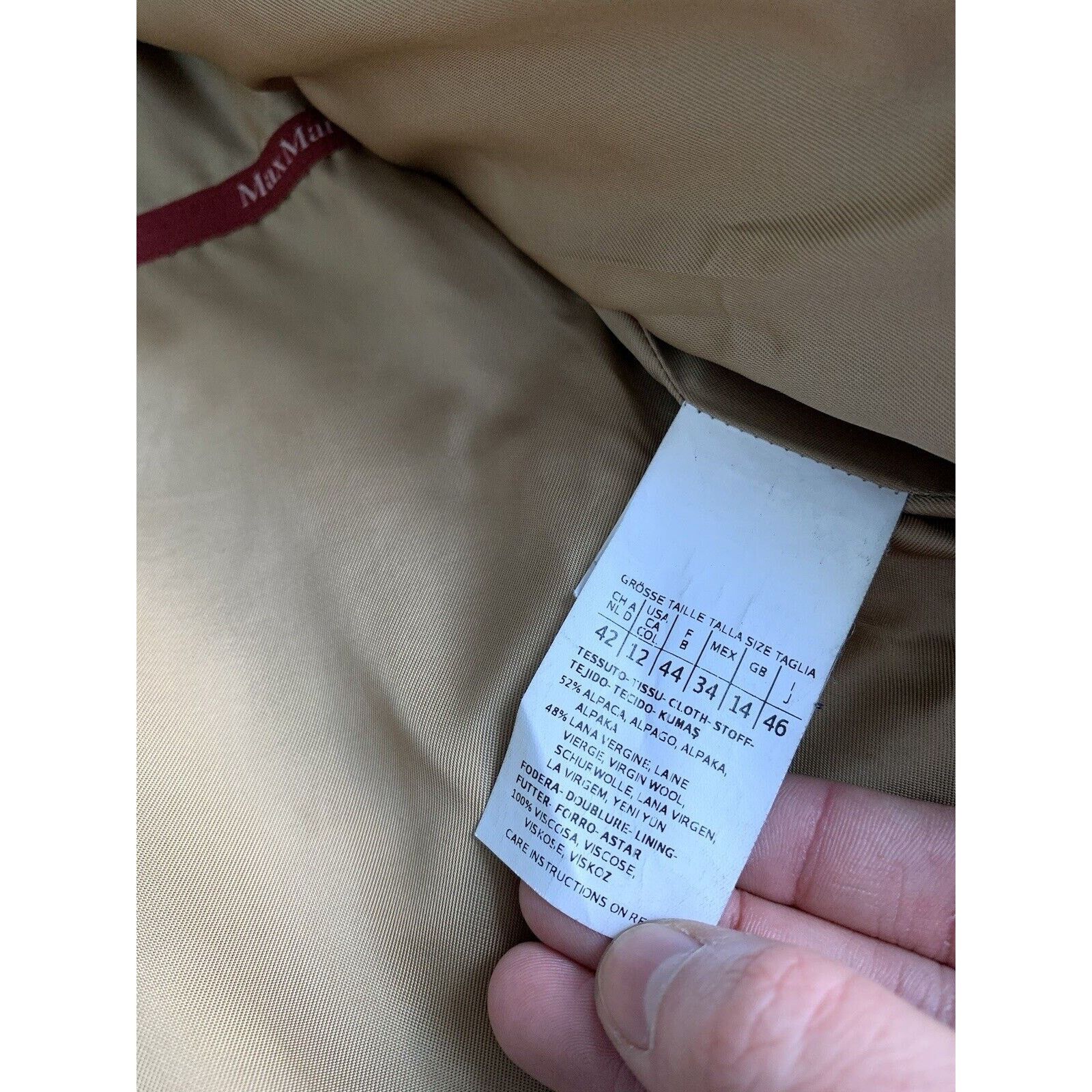 Max Mara Women's MAX MARA TEDDY ALPACA Trench Coat Jacket UK 14 US 12 Size XL / US 12-14 / IT 48-50 - 23 Thumbnail