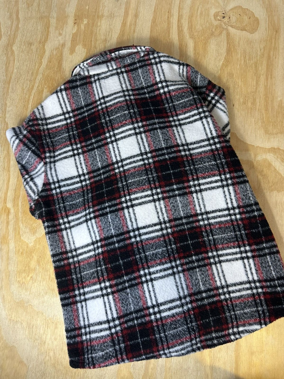 Designer × Vintage Noahven Fleece Plaid Jacket Red Black White Sherpa Style Size US M / EU 48-50 / 2 - 6 Thumbnail