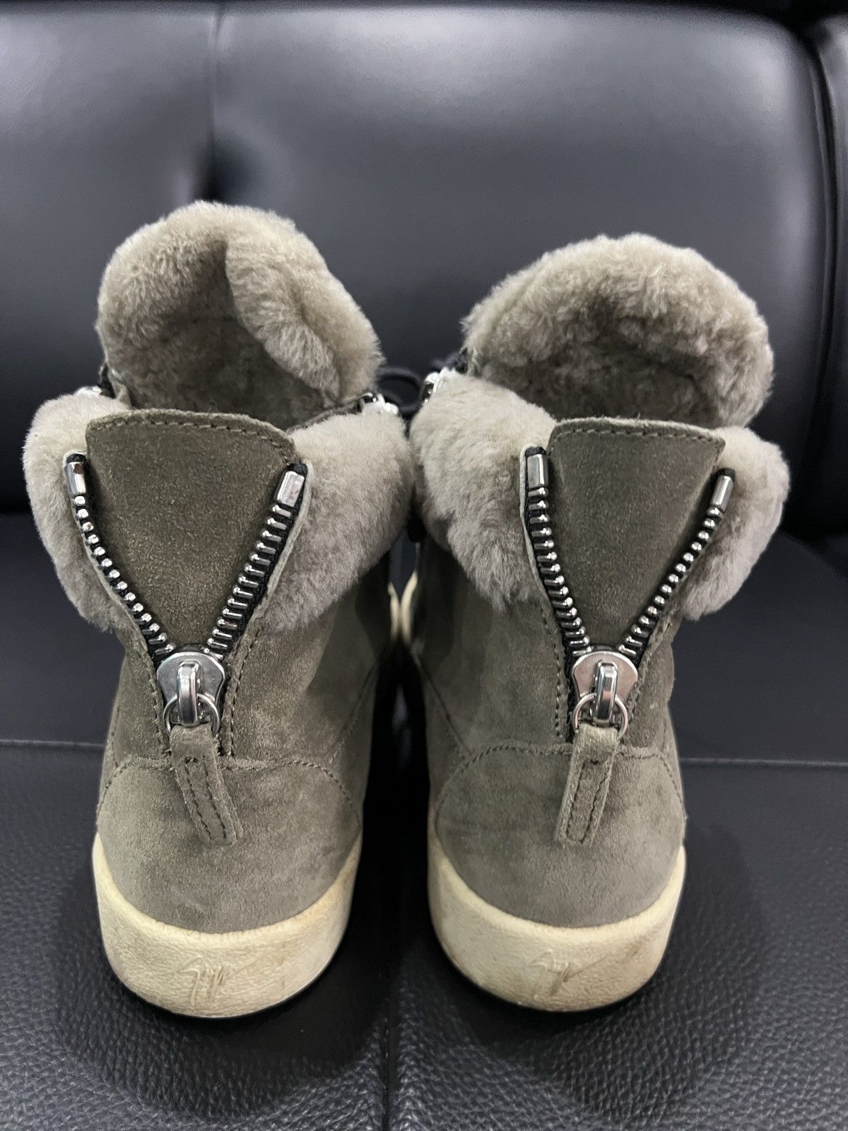 Giuseppe Zanotti Giuseppe Zanotti Shearling High-Top Sneakers Size US 7 / IT 37 - 10 Thumbnail