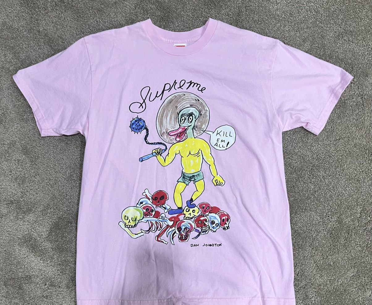 Supreme Supreme Dan Johnston Kill Em All Tee - Pink - Size Large Size US L / EU 52-54 / 3 - 1 Thumbnail