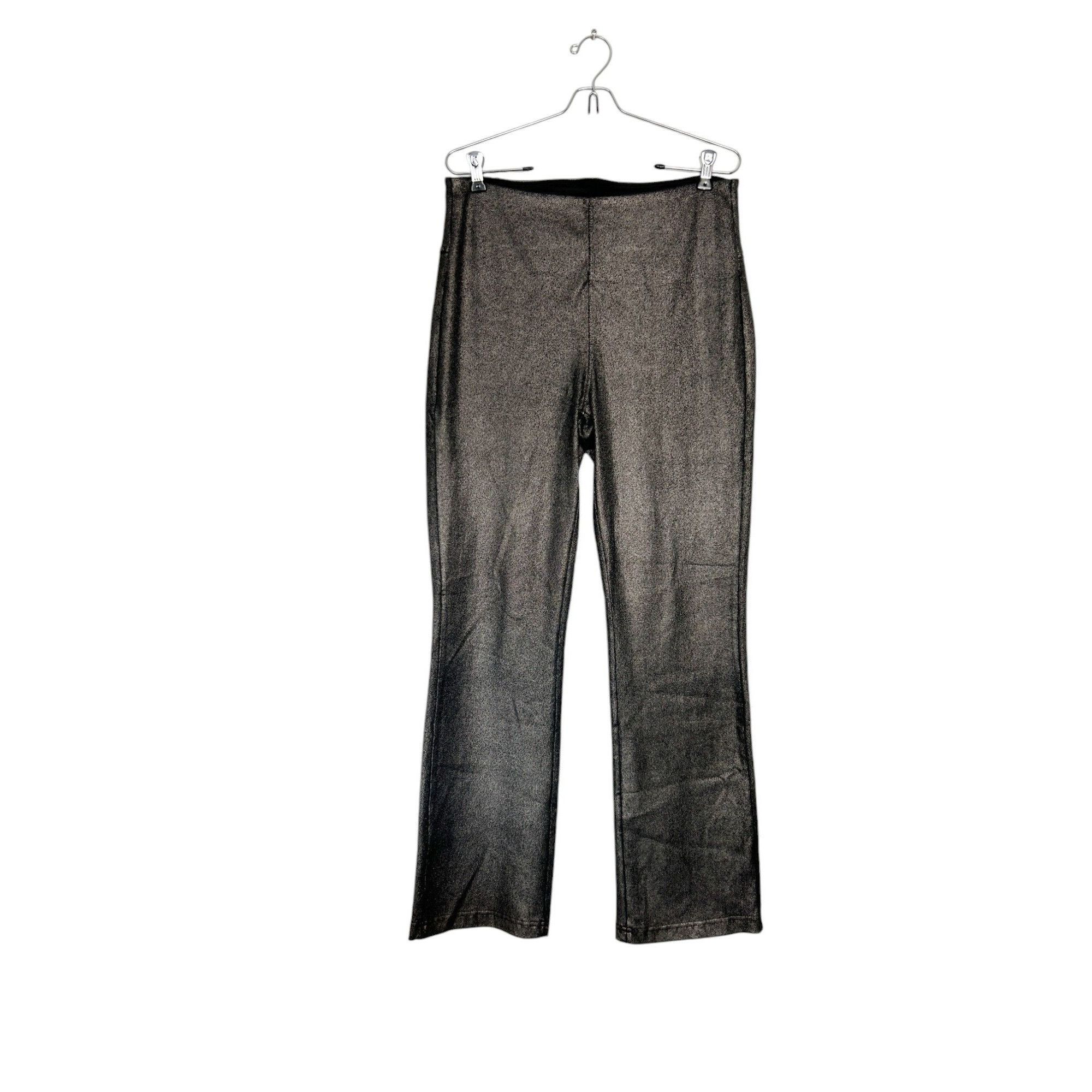 Other Lyssé Metallic Coated Baby Boot Knit Denim in Metallic Coco Size 34" / US 12 / IT 48 - 2 Thumbnail
