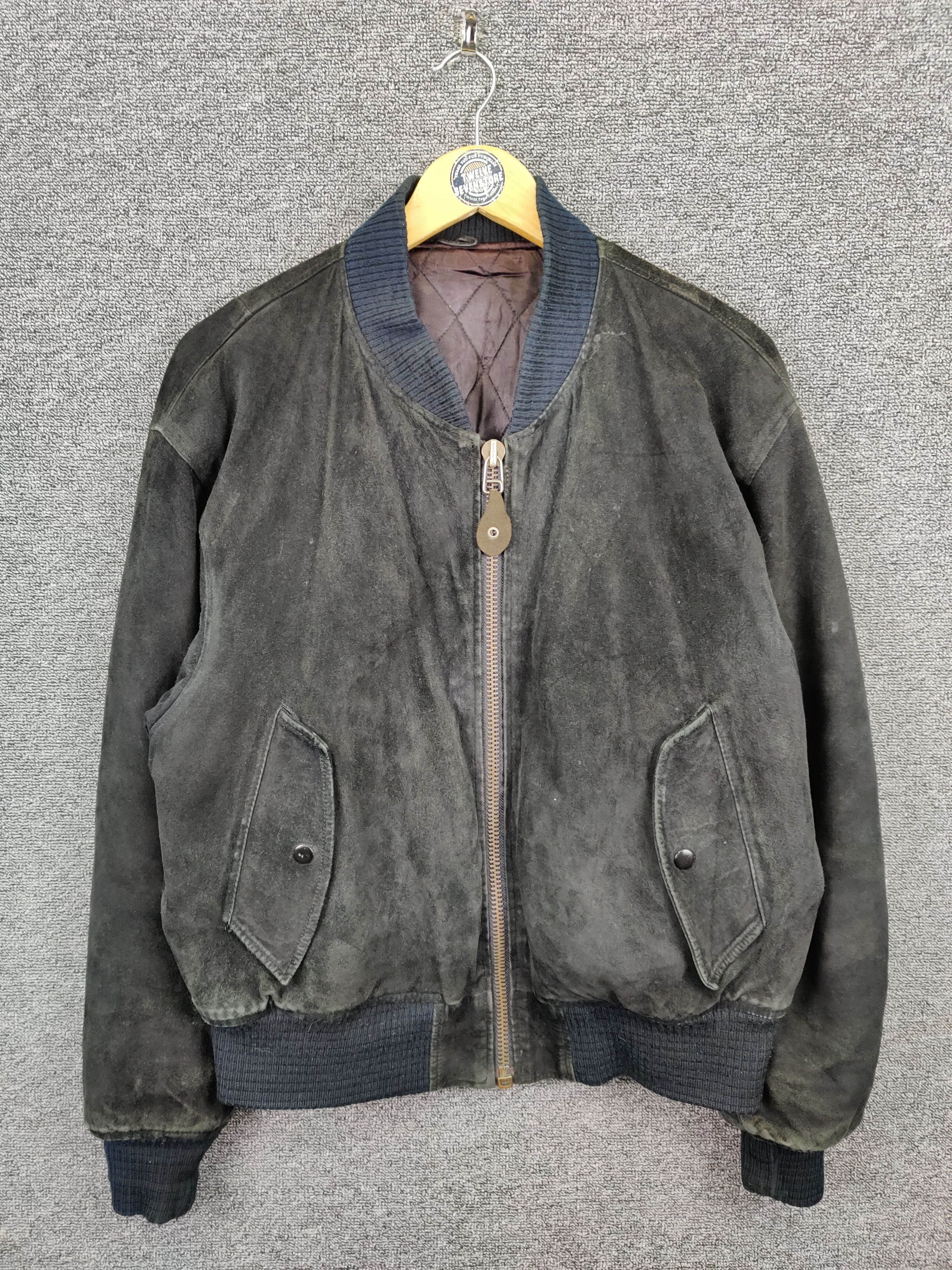 Japanese Brand Vintage Milano Connection Leather Bomber Jacket Size US M / EU 48-50 / 2 - 1 Thumbnail