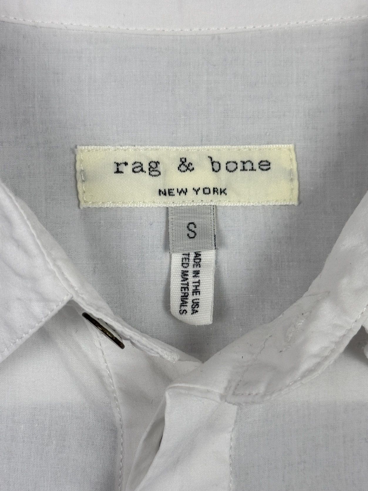 Rag & Bone Rag&Bone New York White Sheer Button Down Shirt S Size S / US 4 / IT 40 - 3 Thumbnail