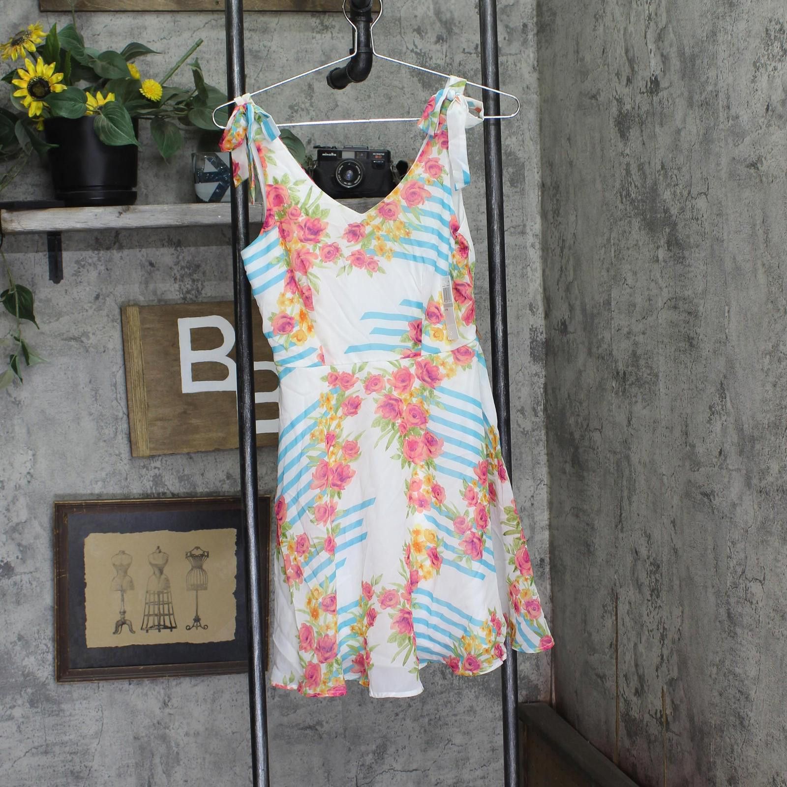 Other New City Studio Fit & Flare Dress 3810-0025 Blue Multi 1 Size M / US 6-8 / IT 42-44 - 1 Thumbnail