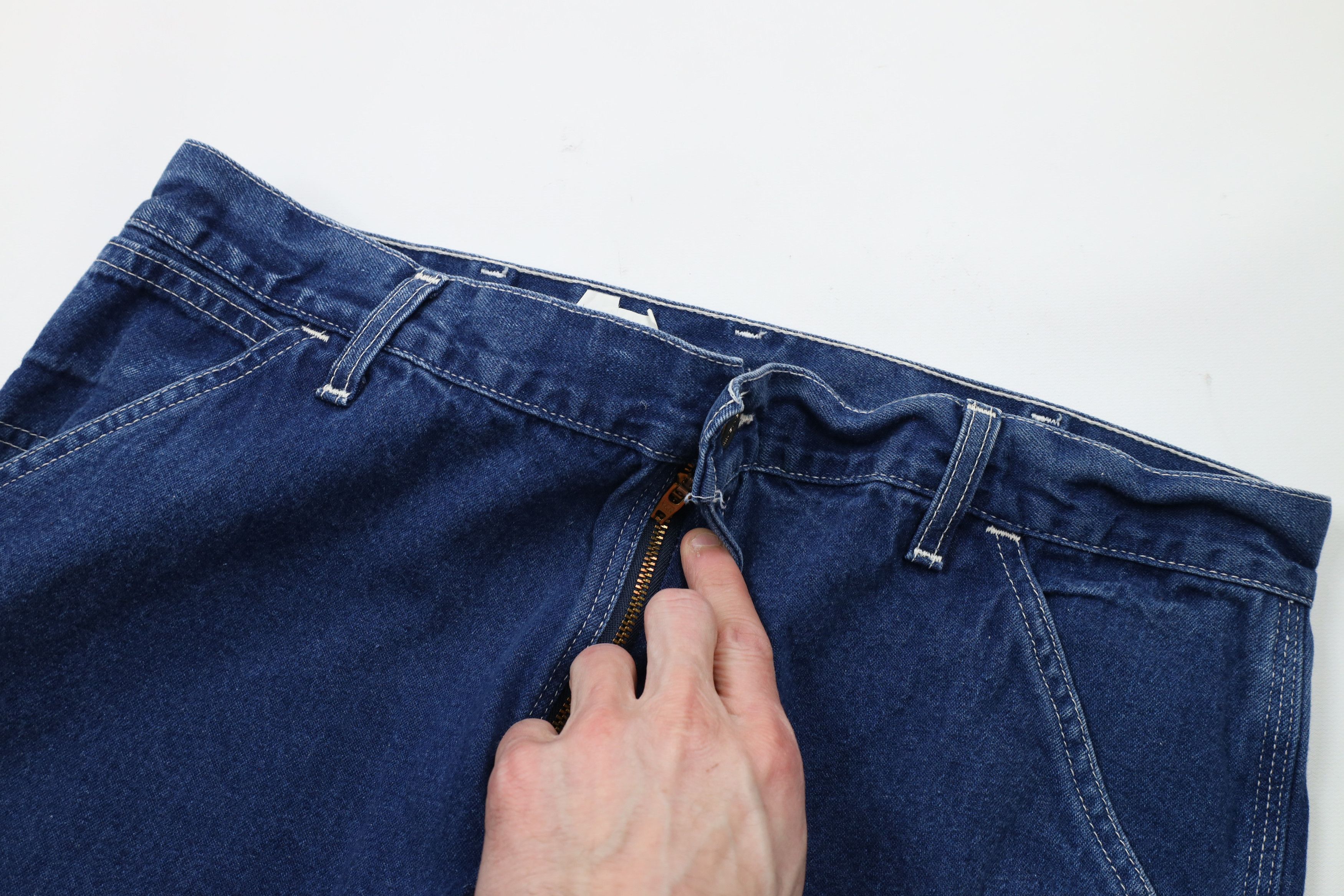 Carhartt × Vintage Vintage 90s Carhartt Spell Out Wide Leg Dungaree Denim Jeans Size US 36 / EU 52 - 8 Thumbnail