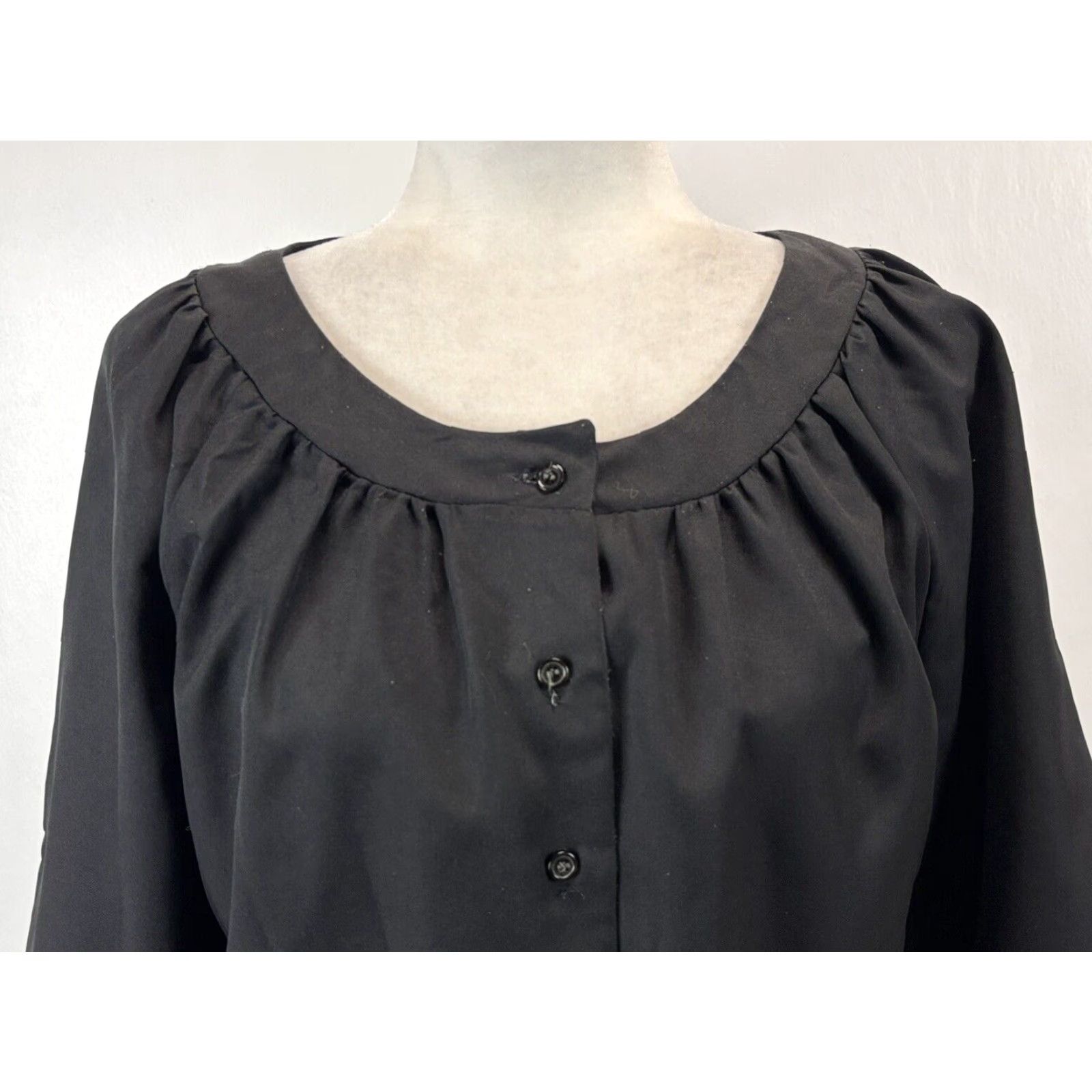 Arrow Vtg Vintage True Lady Arrow Blouse Shirt Sz 14 Women’s Black Button Front Front Shirt Blouse Arrow Lady Vintage True 14 Black Women’s Sz 14 Size XL / US 12-14 / IT 48-50 - 5 Thumbnail