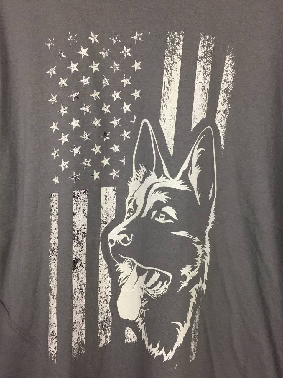 Vintage German Shepherd American Flag Graphic Tee Size US XXL / EU 58 / 5 - 3 Thumbnail