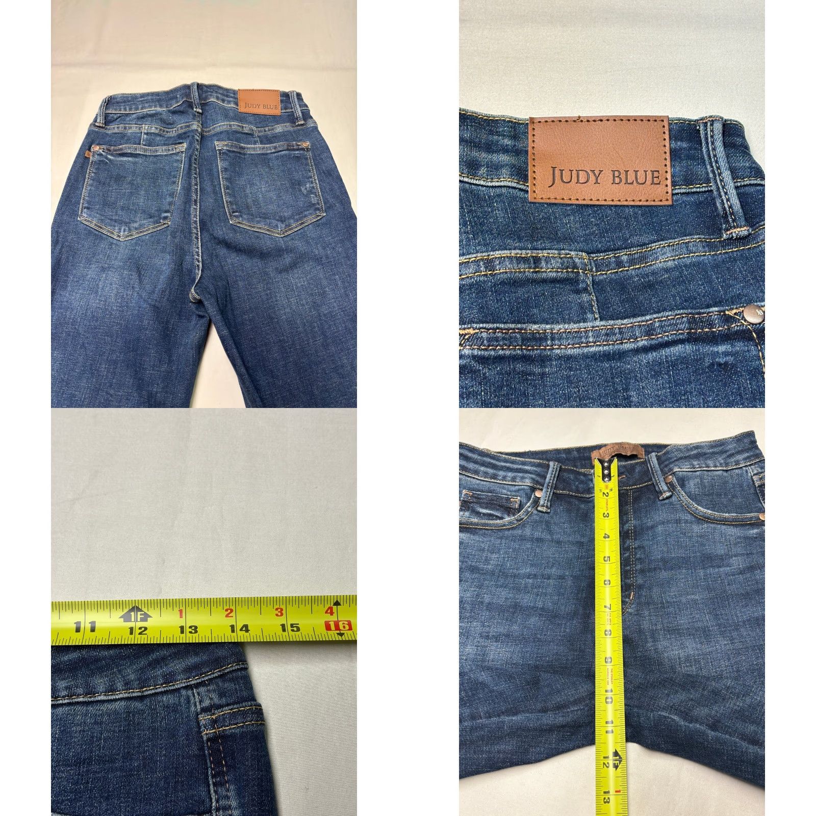 Vintage Judy Blue Jeans Dark Wash 5-Pocket Denim Zip Button Mid Rise 27in Inseam 27.5in L28 Womens Regular Size 27 Stretch Slim Size 27" / US 4 / IT 40 - 8 Thumbnail