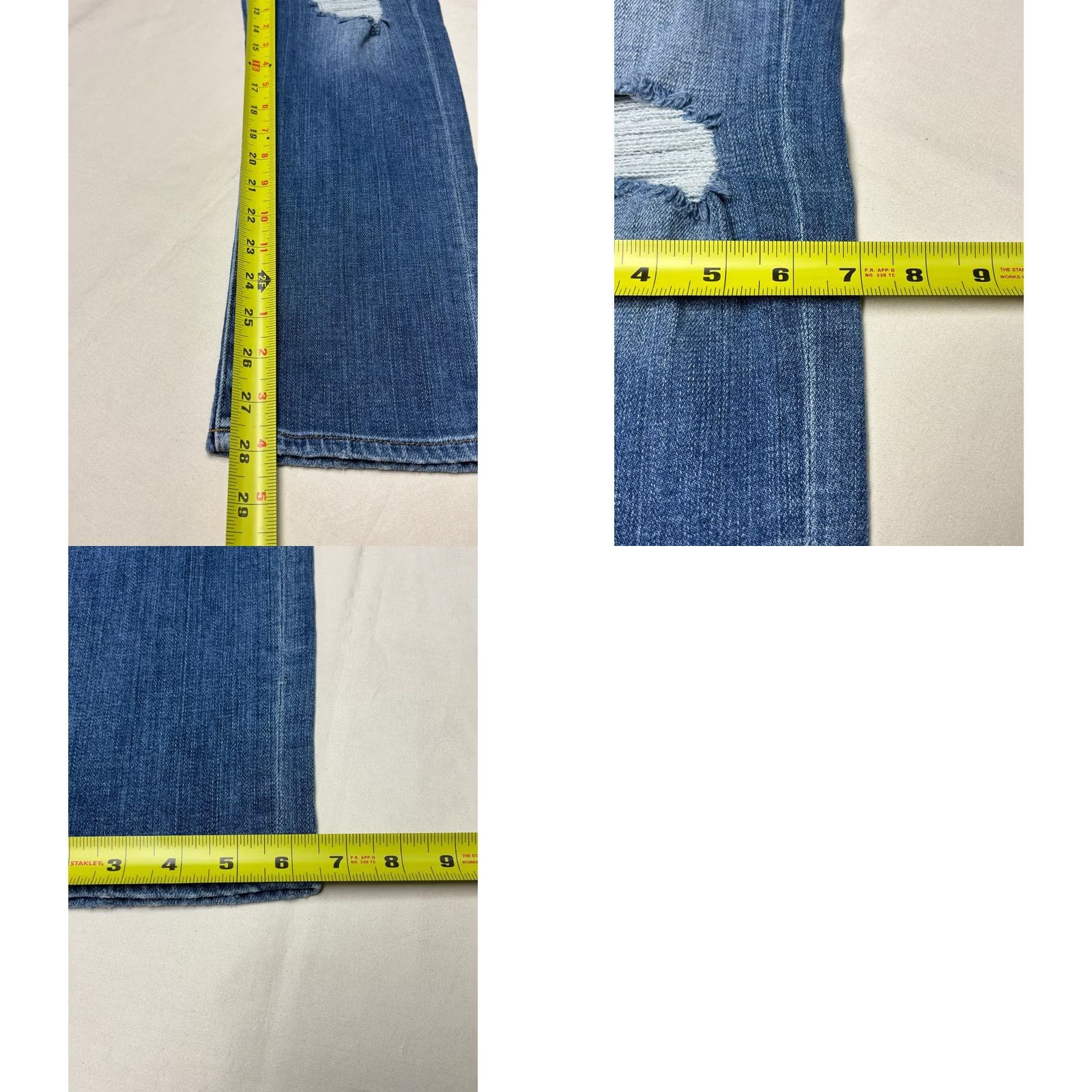 Frame FRAME Le Beau Rips jeans Straight Jeans Women 30X28 Medium Blue Distressed Slim 5-Pocket Zipper Button Mens? Womens? Size 30" / US 8 / IT 44 - 9 Thumbnail