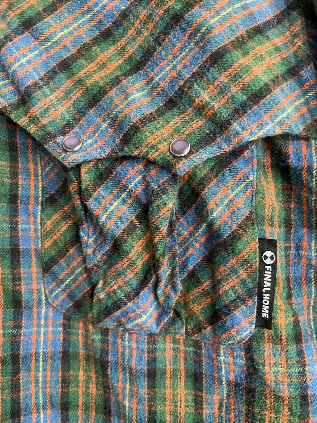 Final Home Final Home Kosuke Tsumura Psychedelics Plaid Flannel Shirt Size US M / EU 48-50 / 2 - 7 Thumbnail