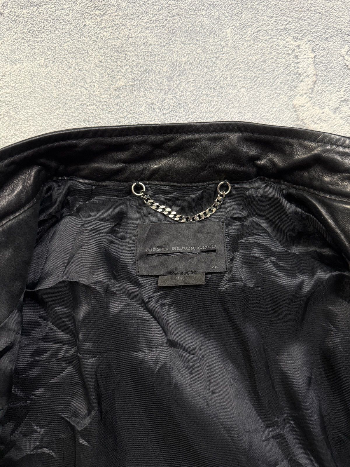 Diesel Vintage Diesel Women’s Cropped Leather Jacket MADE IN ITALY Size XS / US 0-2 / IT 36-38 - 12 Thumbnail