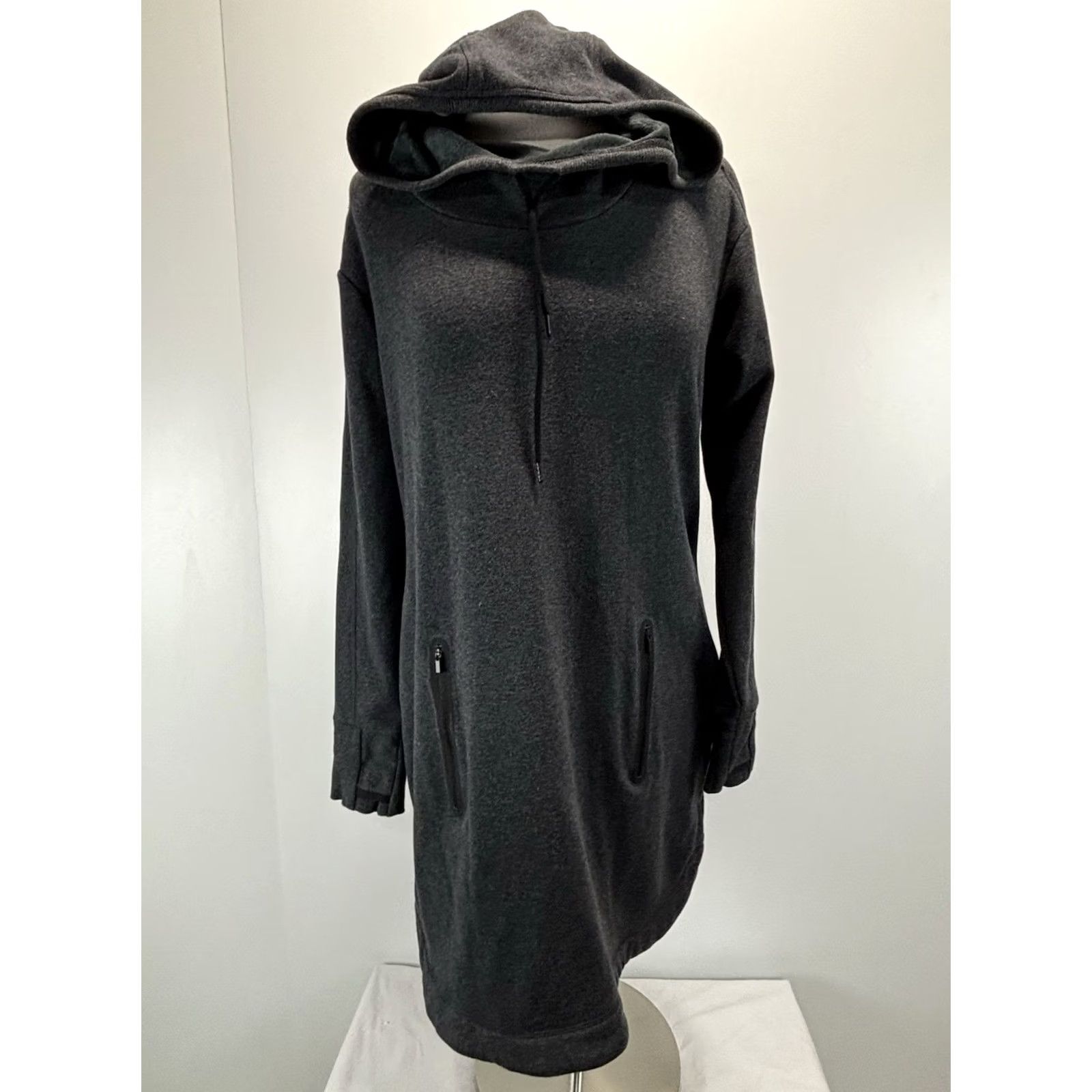 Athleta Athleta Hoodie Sweatshirt Dress Women’s L Grey Fleece Lined Pockets Pullover Size L / US 10 / IT 46 - 6 Thumbnail