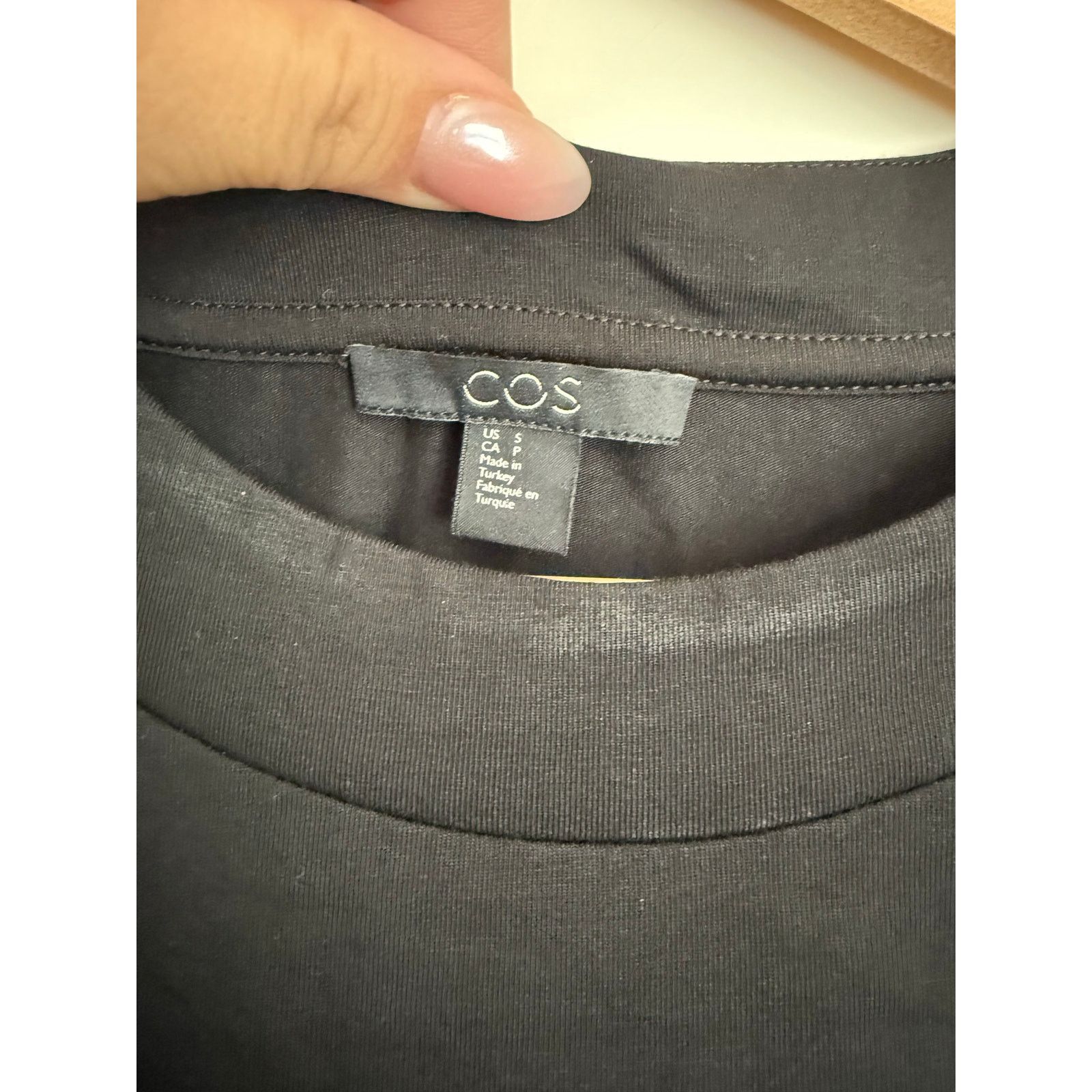 Cos COS Black Sleeveless Woven-Panel Midi Dress S Minimalist Size S / US 4 / IT 40 - 8 Thumbnail